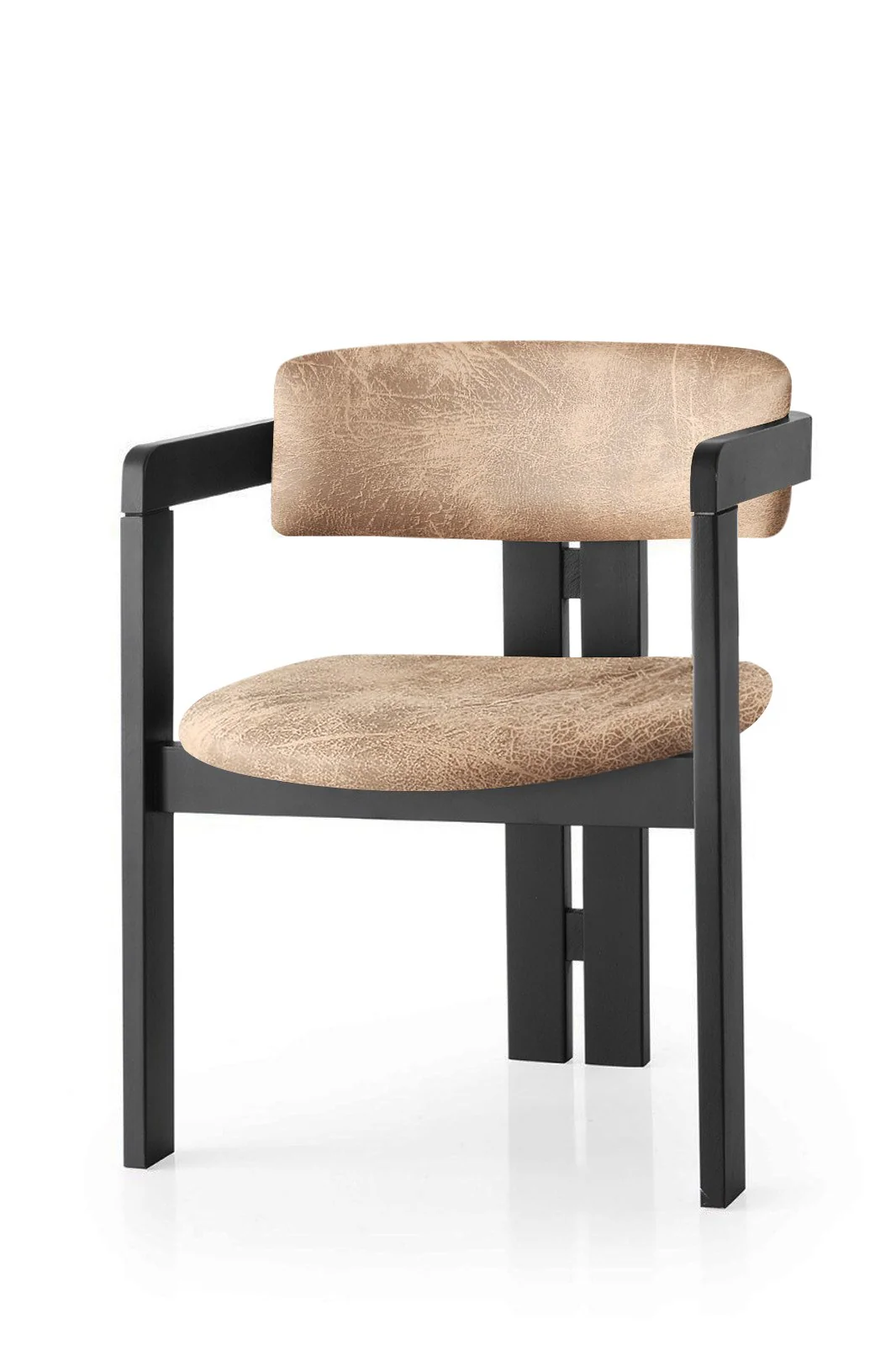 Giga Meubel - Eetkamerstoel Zwart - Taupe|Stof - Cozy - Image 2