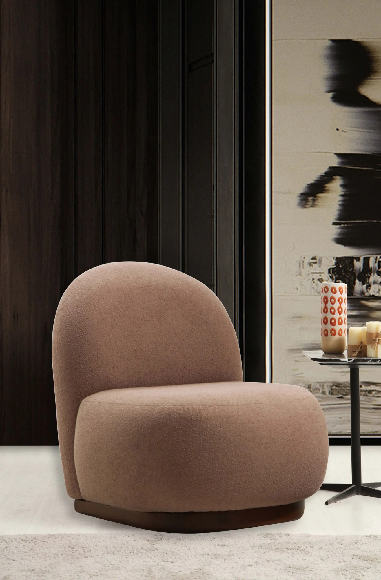 Giga Meubel - Fauteuil Stof Lichtbruin - 74x85x75cm - Tina - Image 2