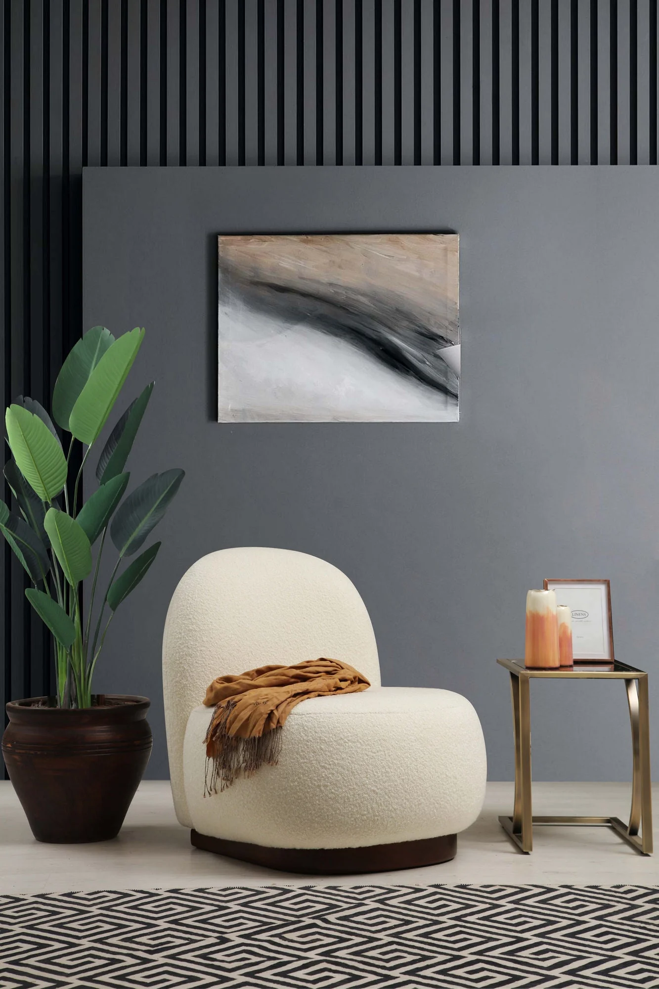 Giga Meubel - Fauteuil Stof Lichtbruin - 74x85x75cm - Tina - Image 4