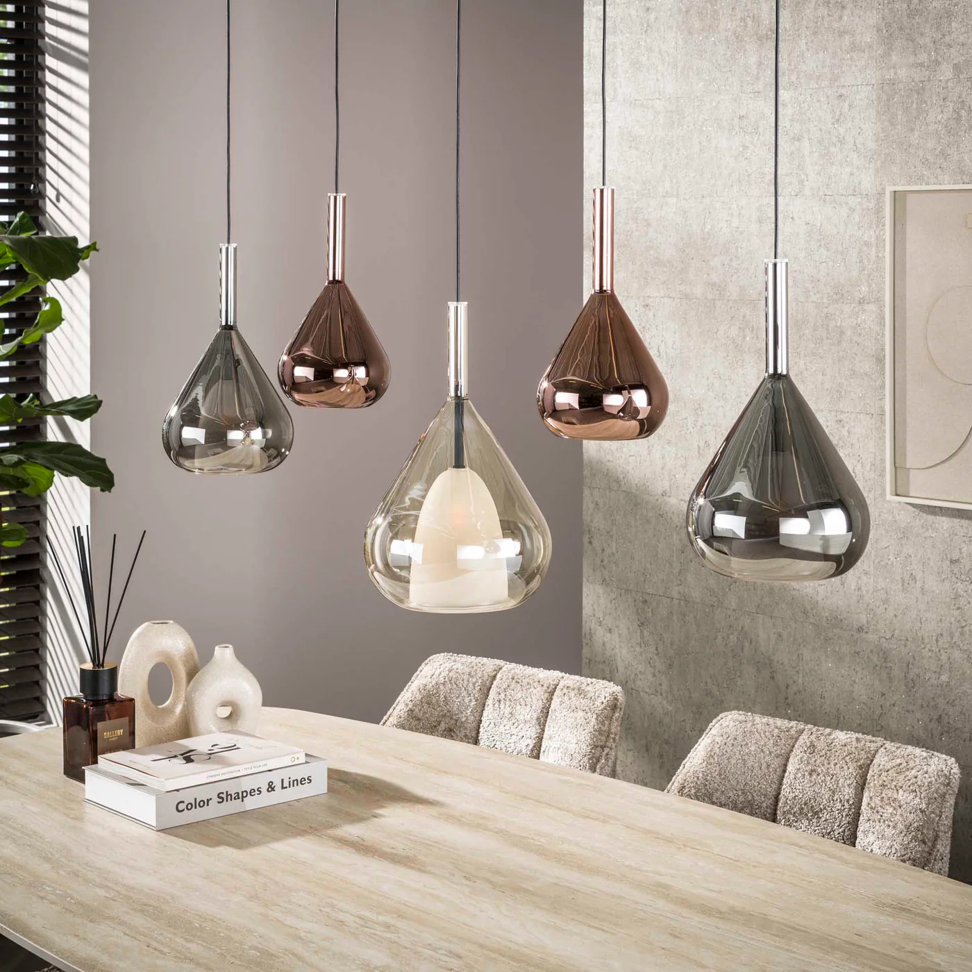 Giga Meubel - Hanglamp Zwart - 5-lichts - 123x24x150cm - Wings - Image 3