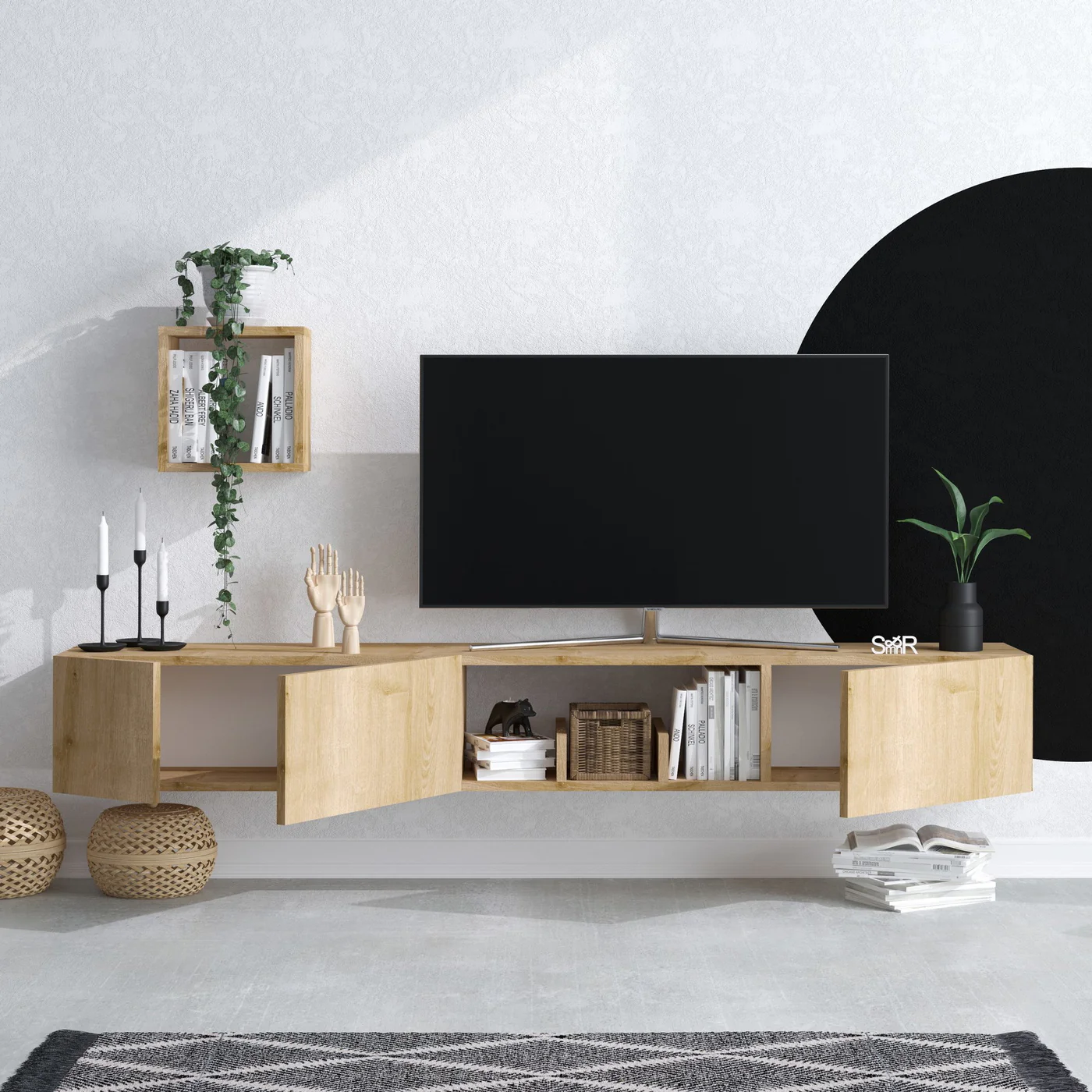 Giga Meubel - Tv-meubel Naturel Hout - 180x32x25cm - Avior - Image 4