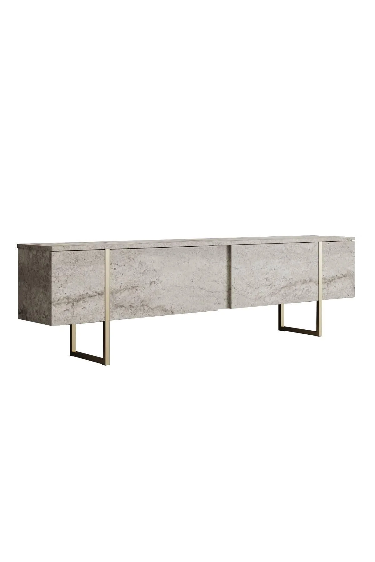Giga Meubel - Tv-meubel Travertinlook|Goud Hout - 180x30x50cm - Luxe - Image 5