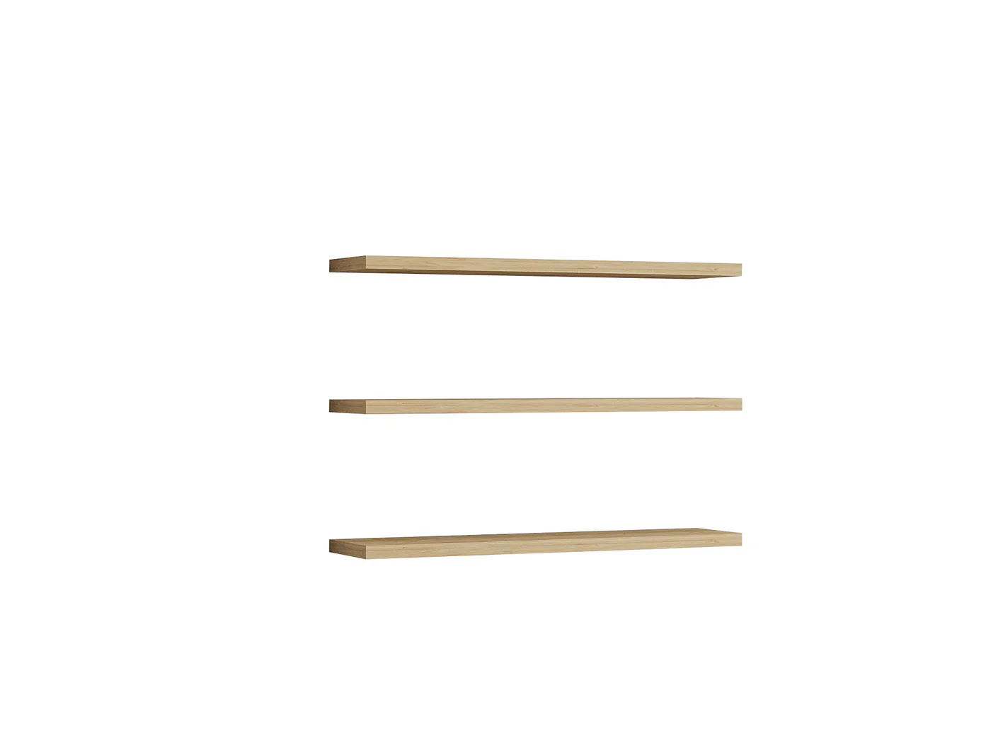 Giga Meubel - Wandplank Naturel - Set Van 3 - 60x14,5x1,8cm - Boss