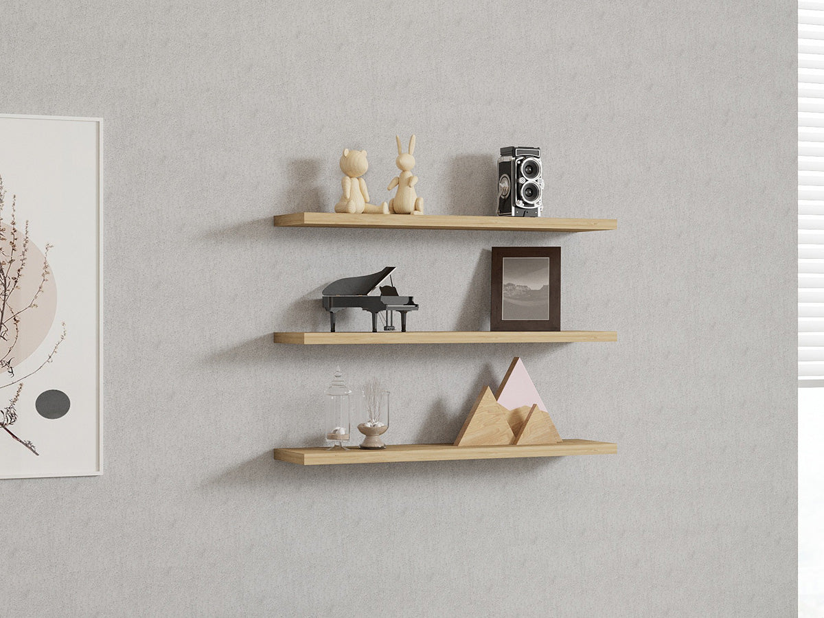Giga Meubel - Wandplank Naturel - Set Van 3 - 60x14,5x1,8cm - Boss - Image 2