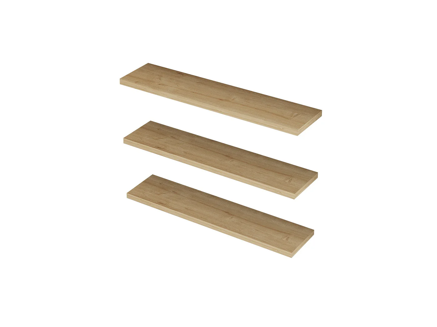 Giga Meubel - Wandplank Naturel - Set Van 3 - 60x14,5x1,8cm - Boss - Image 5