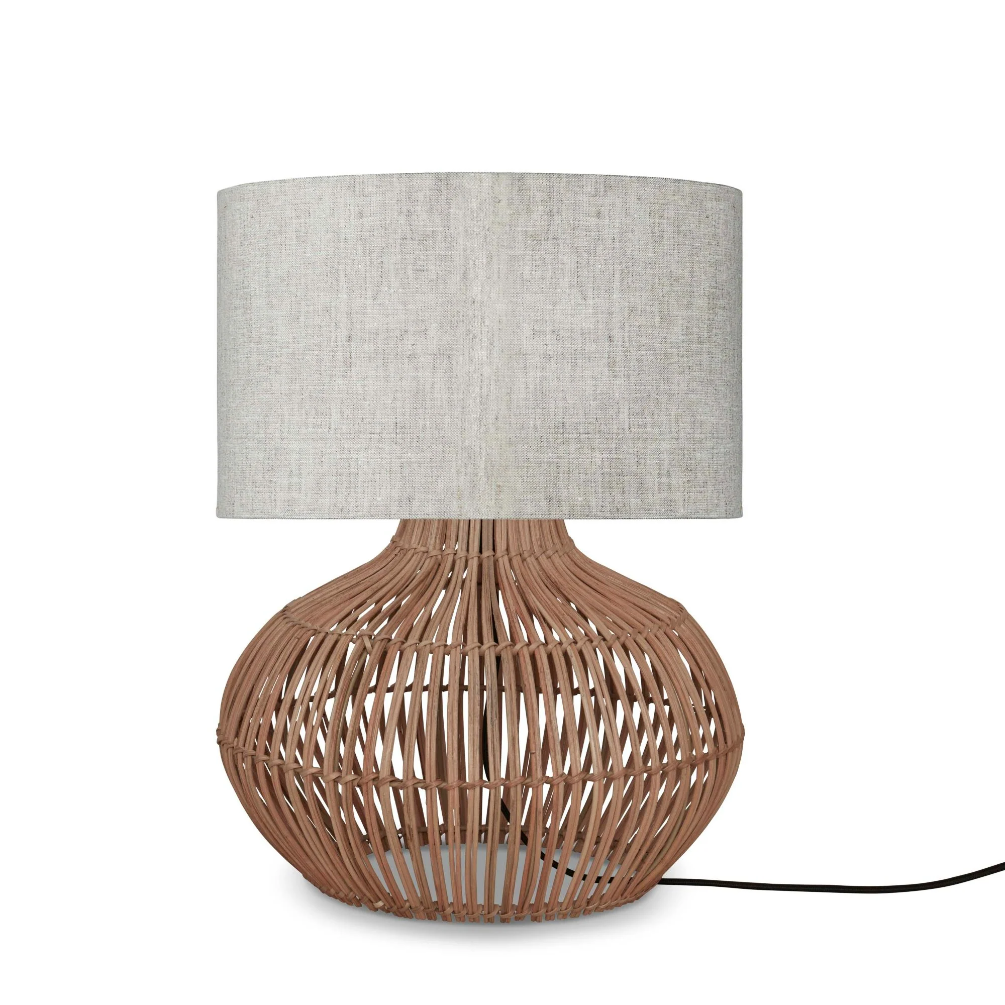 GOOD&MOJO Tafellamp Kalahari - Naturel|Rotan - Ø32cm