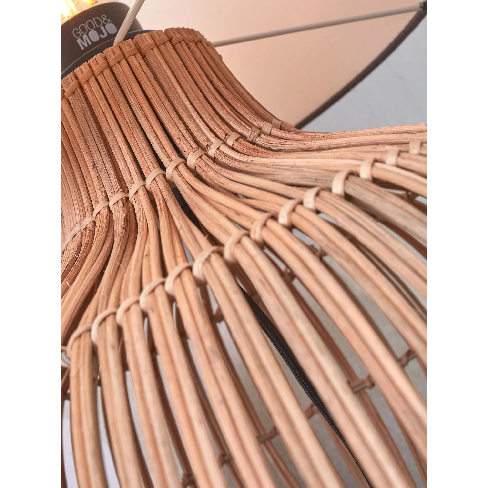 GOOD&MOJO Tafellamp Kalahari - Naturel|Rotan - Ø32cm - Image 6