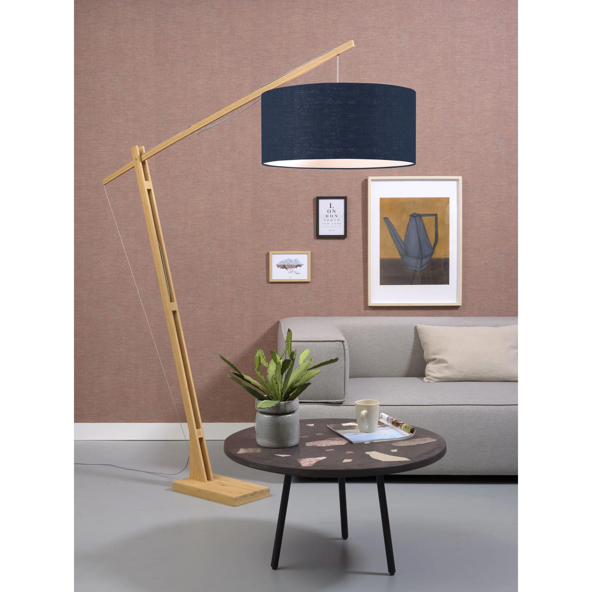 GOOD&MOJO Vloerlamp Montblanc - Bamboe|Blauw - 175x60x207cm - Image 2