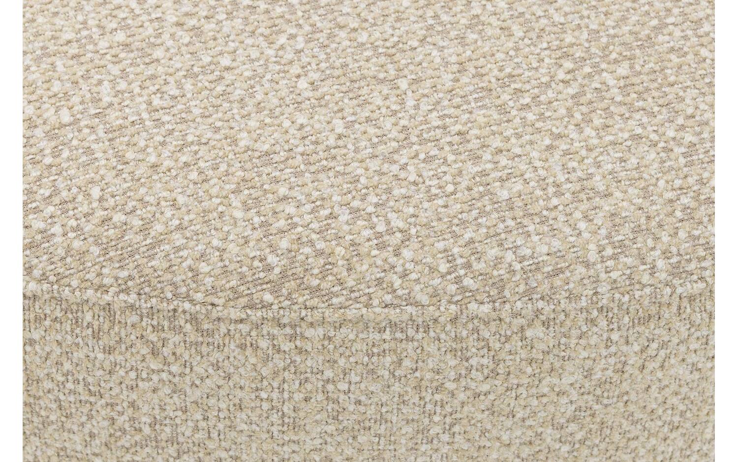 Goossens Poef Arendal in stof gemeleerd grof geweven beige - Image 4