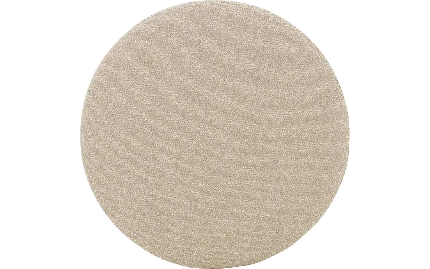 Goossens Poef Arendal in stof gemeleerd grof geweven beige - Image 5