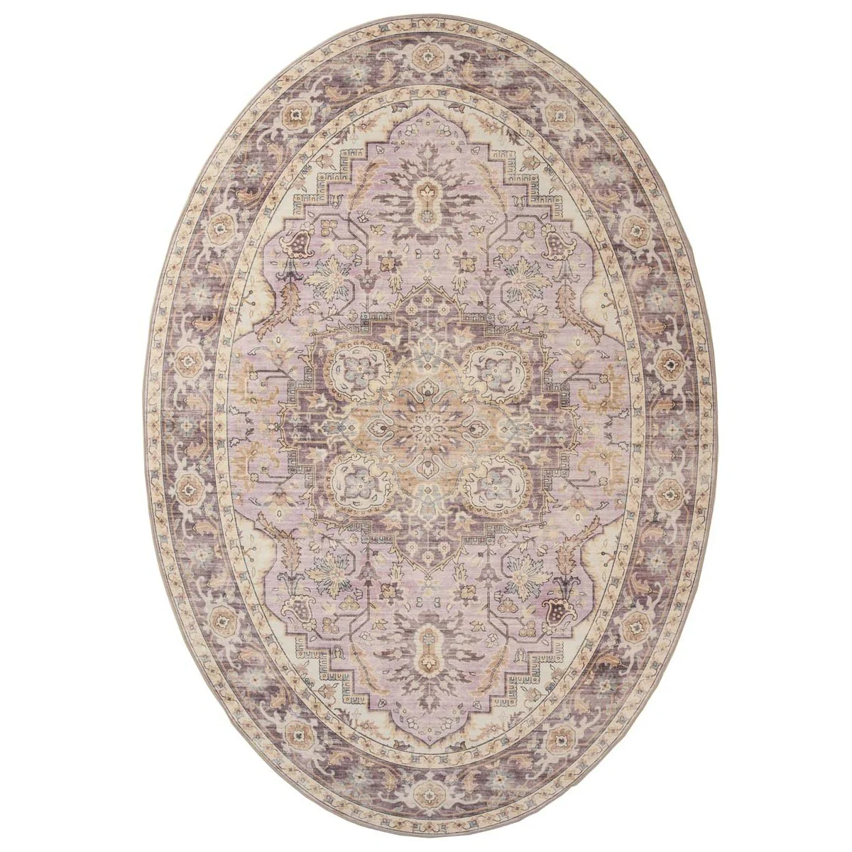 Heritaged Buitenkleed ovaal Vintage - Valenca Fino paars|roze - 80x150