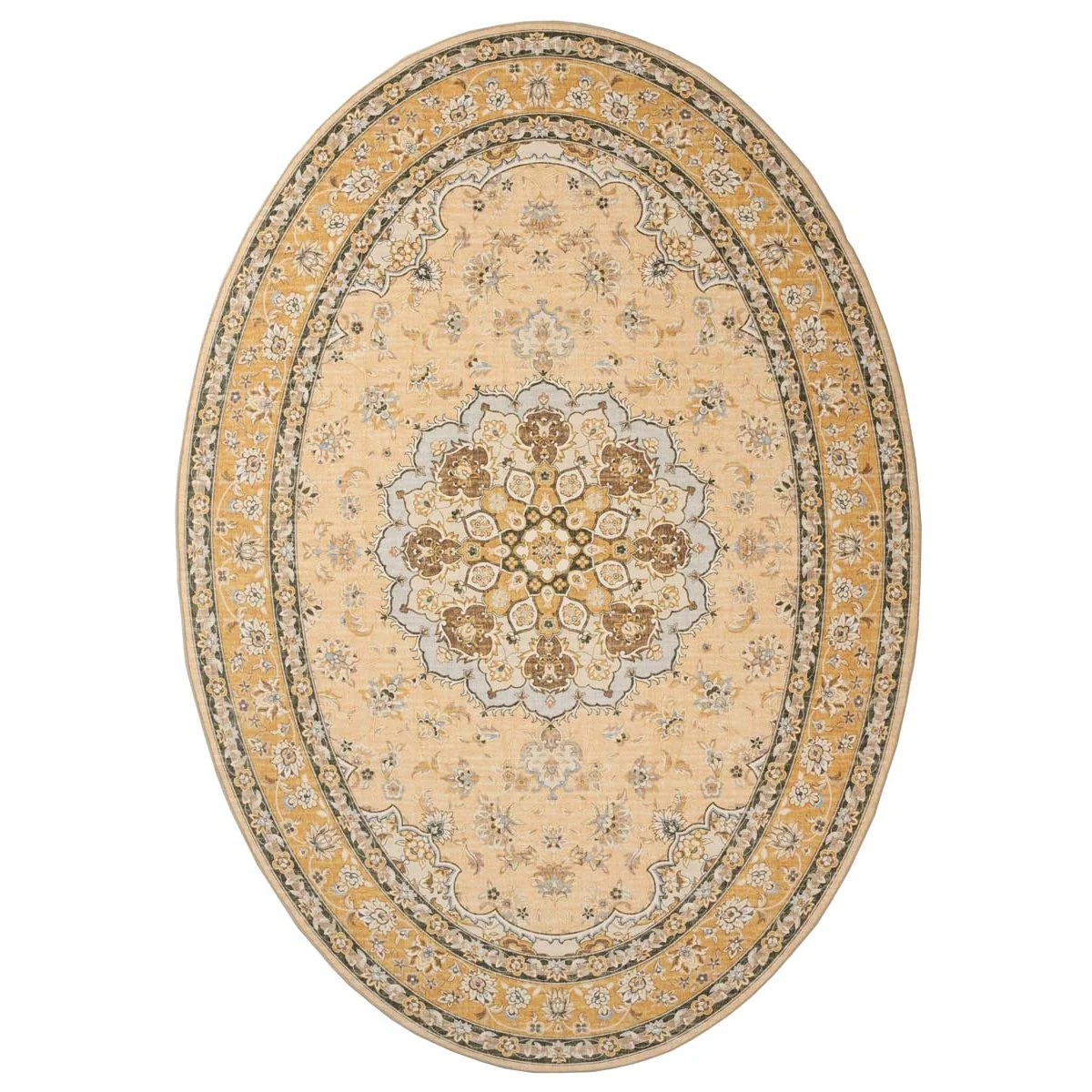 Heritaged Buitenkleed ovaal Vintage - Valenca Nova geel - 120x160 cm