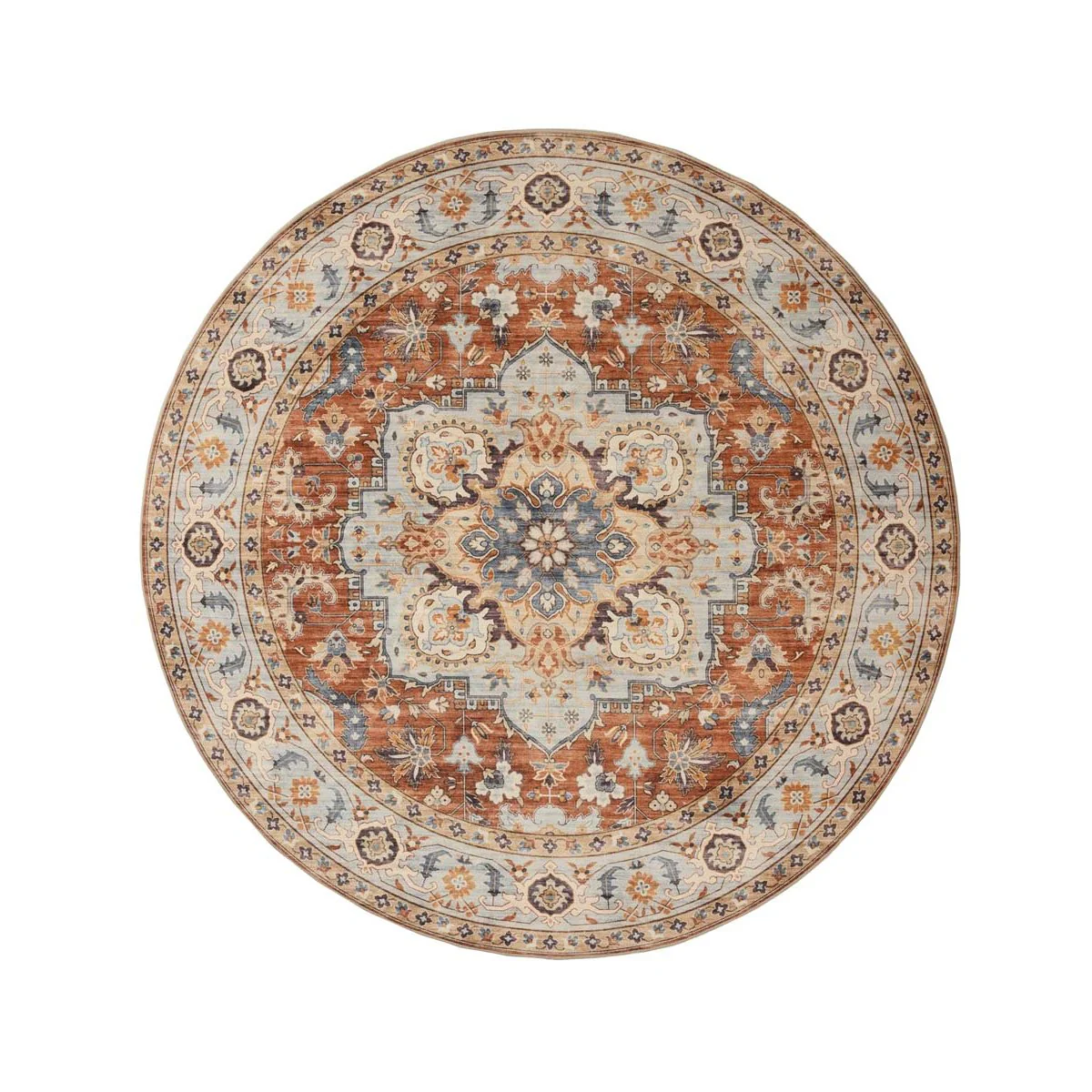Heritaged Rond Vintage buitenkleed - Valenca Fino terracotta - 200 cm