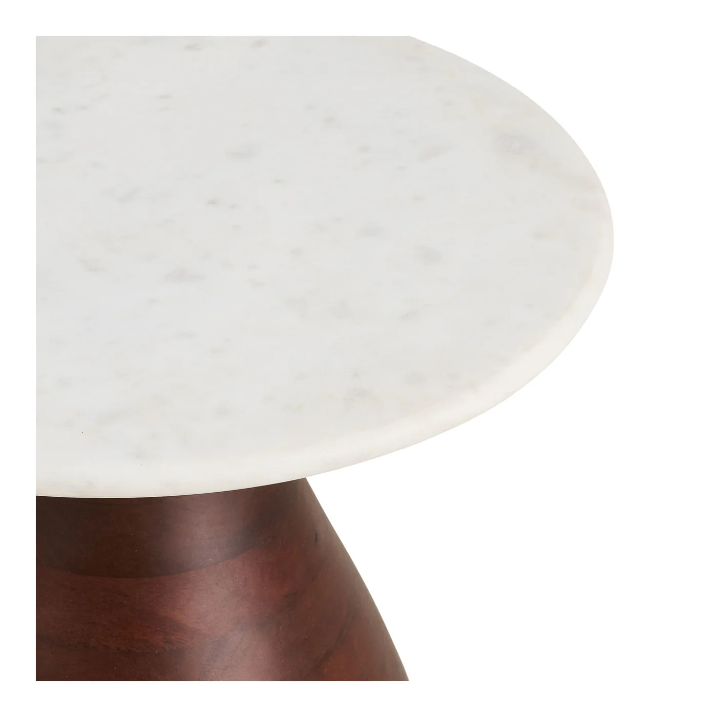 House Nordic - Bijzettafel Donkerbruin|Wit Hout - Ø40x41cm - Heide - Image 4