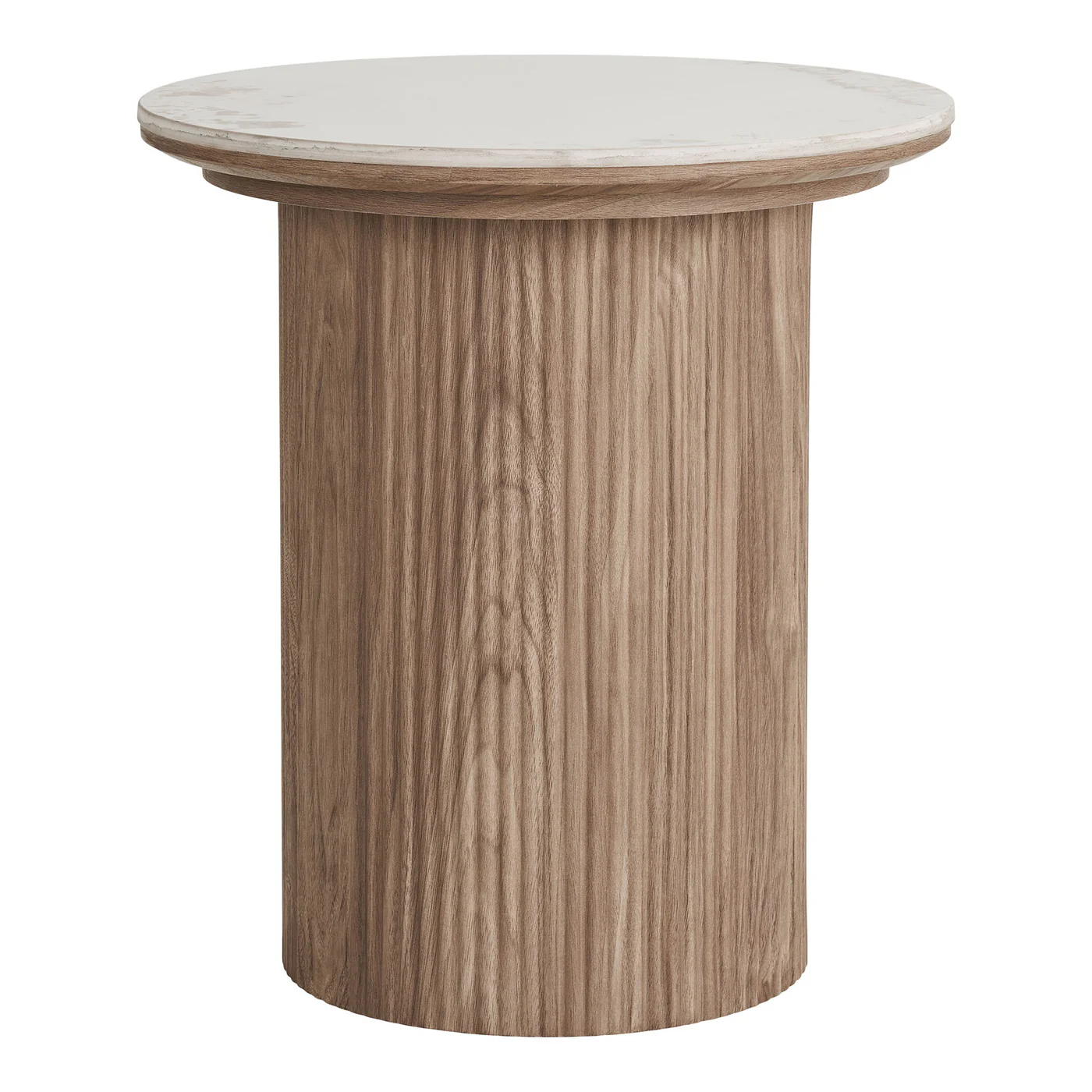 House Nordic - Bijzettafel Keramisch Wit|Bruin - Ø45x50cm - Athens - Image 3