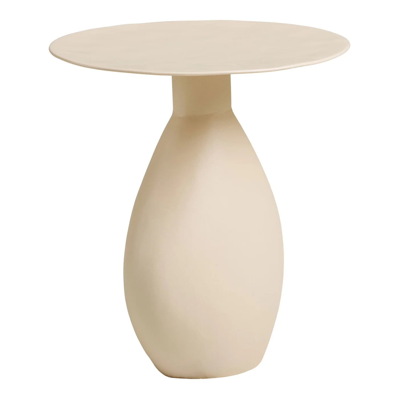 House Nordic - Bijzettafel Off-White Metaal - Ø36x40cm - Calais - Image 3