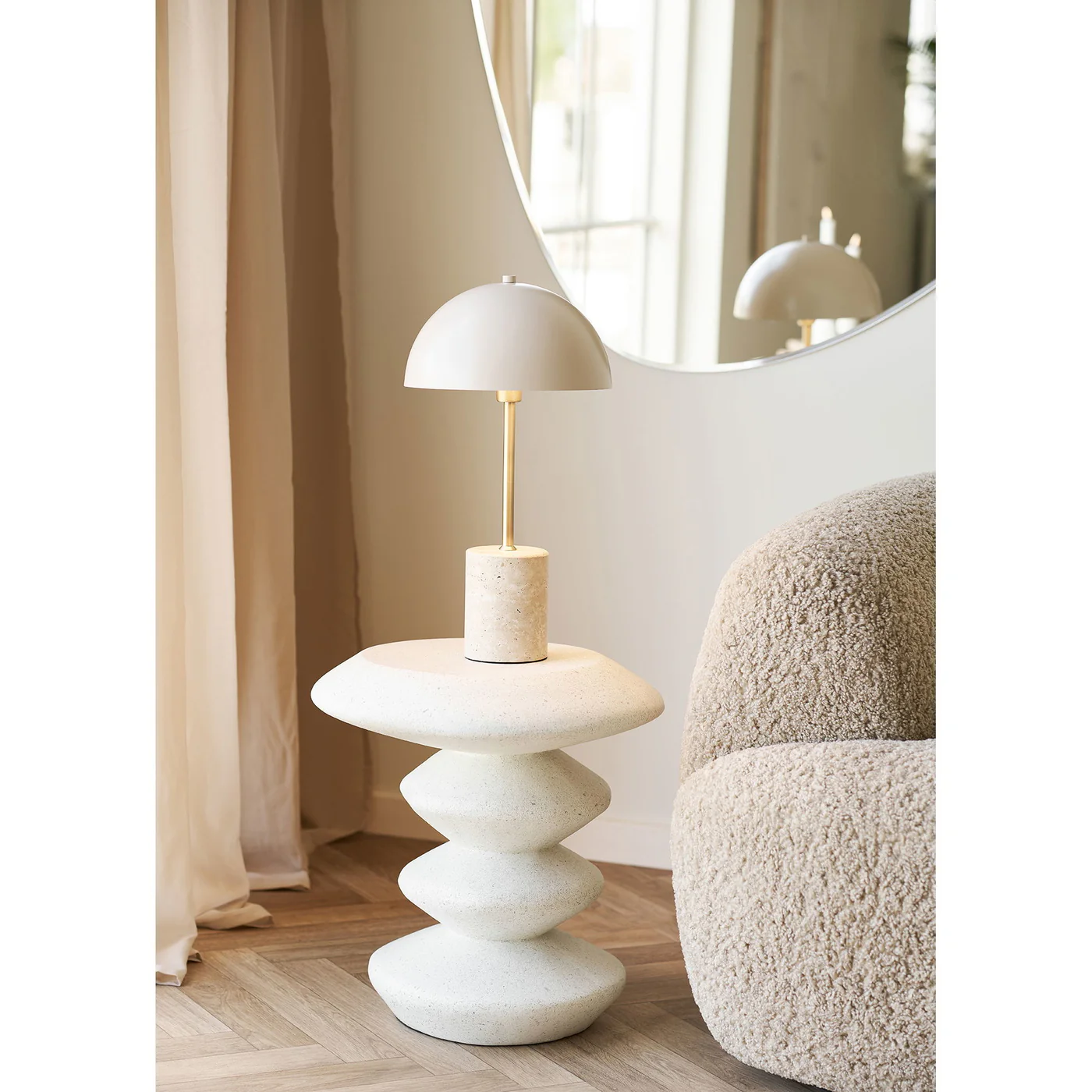 House Nordic - Bijzettafel Rechthoek - Wit - 39x43x45cm - Blackburn - Image 2