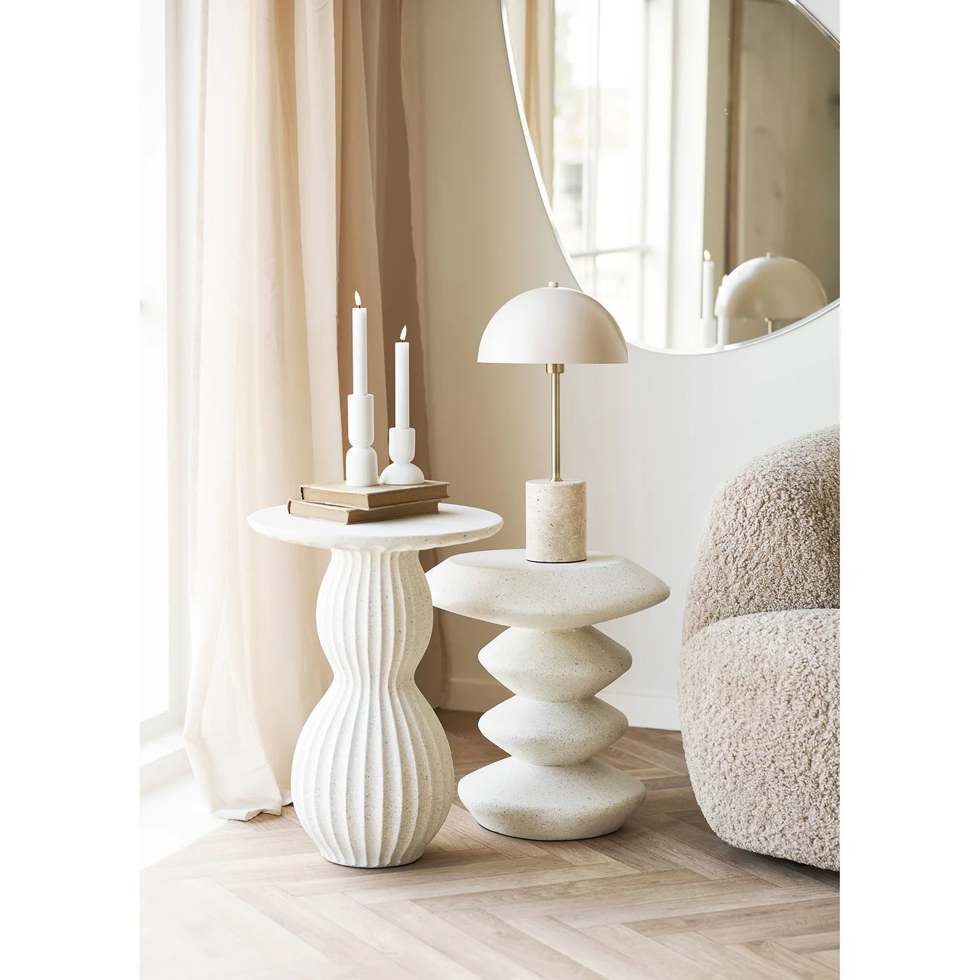 House Nordic - Bijzettafel Rechthoek - Wit - 39x43x45cm - Blackburn - Image 5