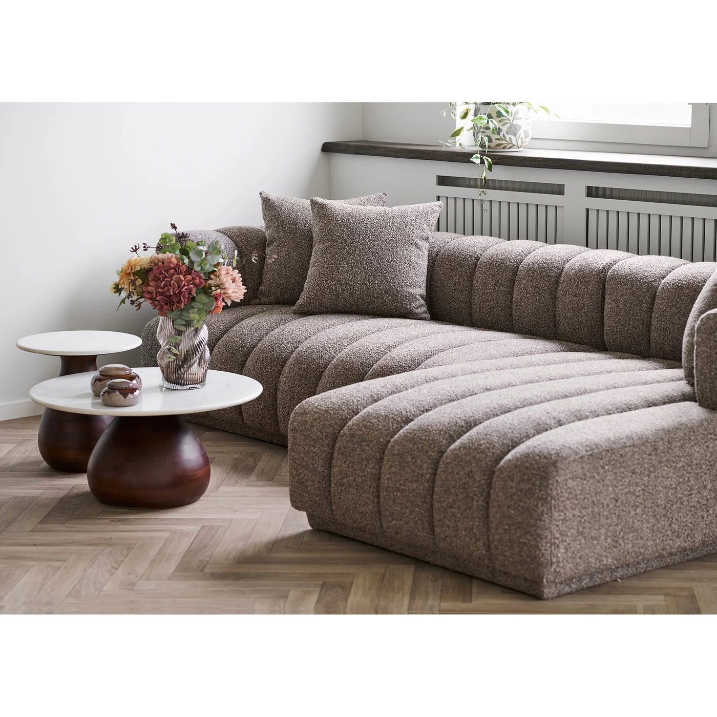House Nordic - Loungebank Bruin Rechts - 168x114x69cm - Aurora - Image 8