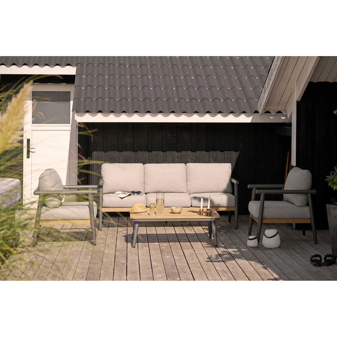 House Nordic - Loungeset Antraciet|Grijs - Comillas - Image 2