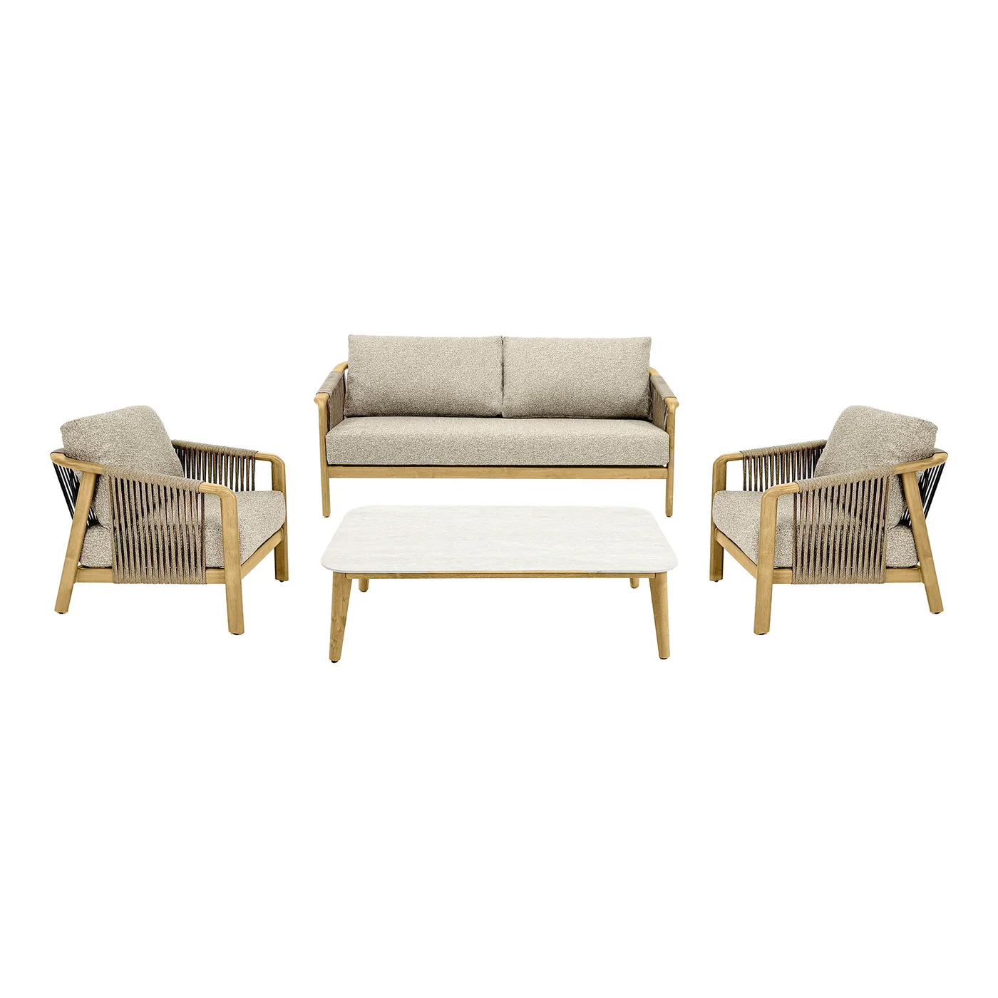 House Nordic - Loungeset Taupe|Naturel - Fargo - Image 2
