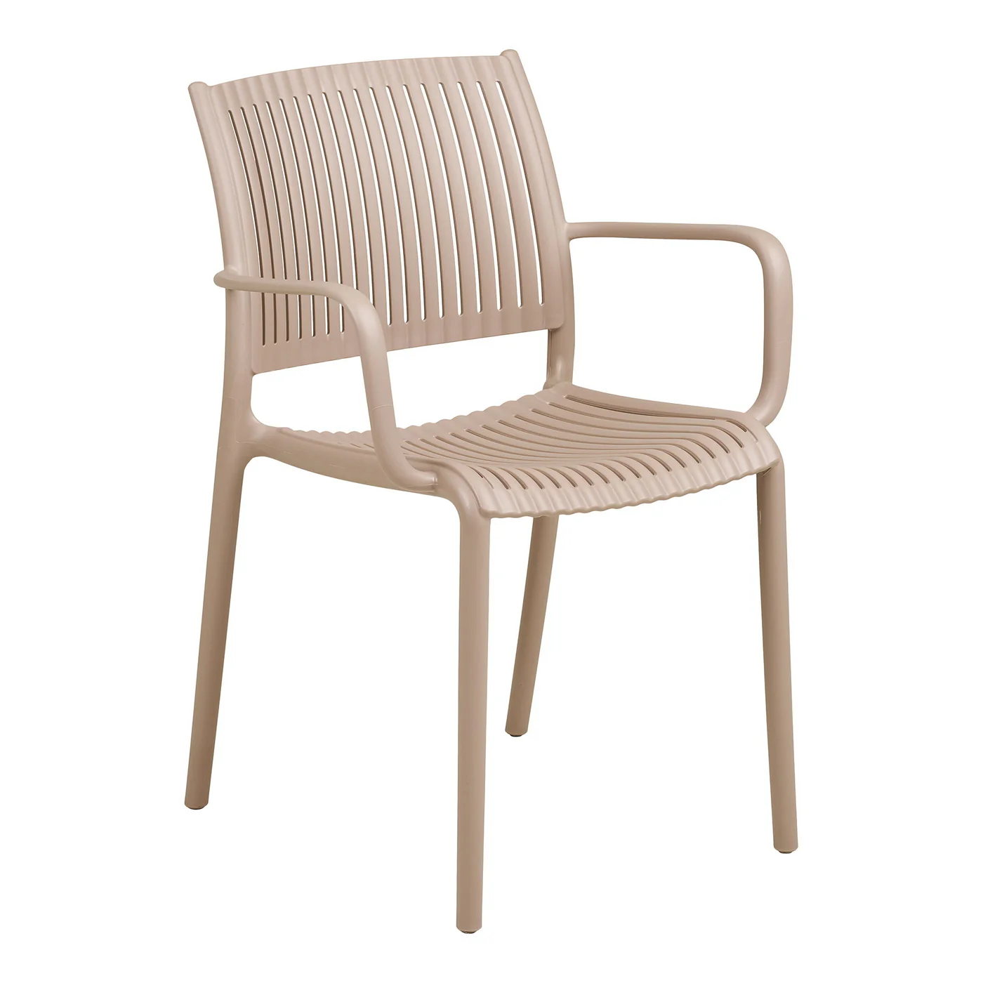 House Nordic - Tuinstoel Taupe Kunststof - Manzano - Set van 4