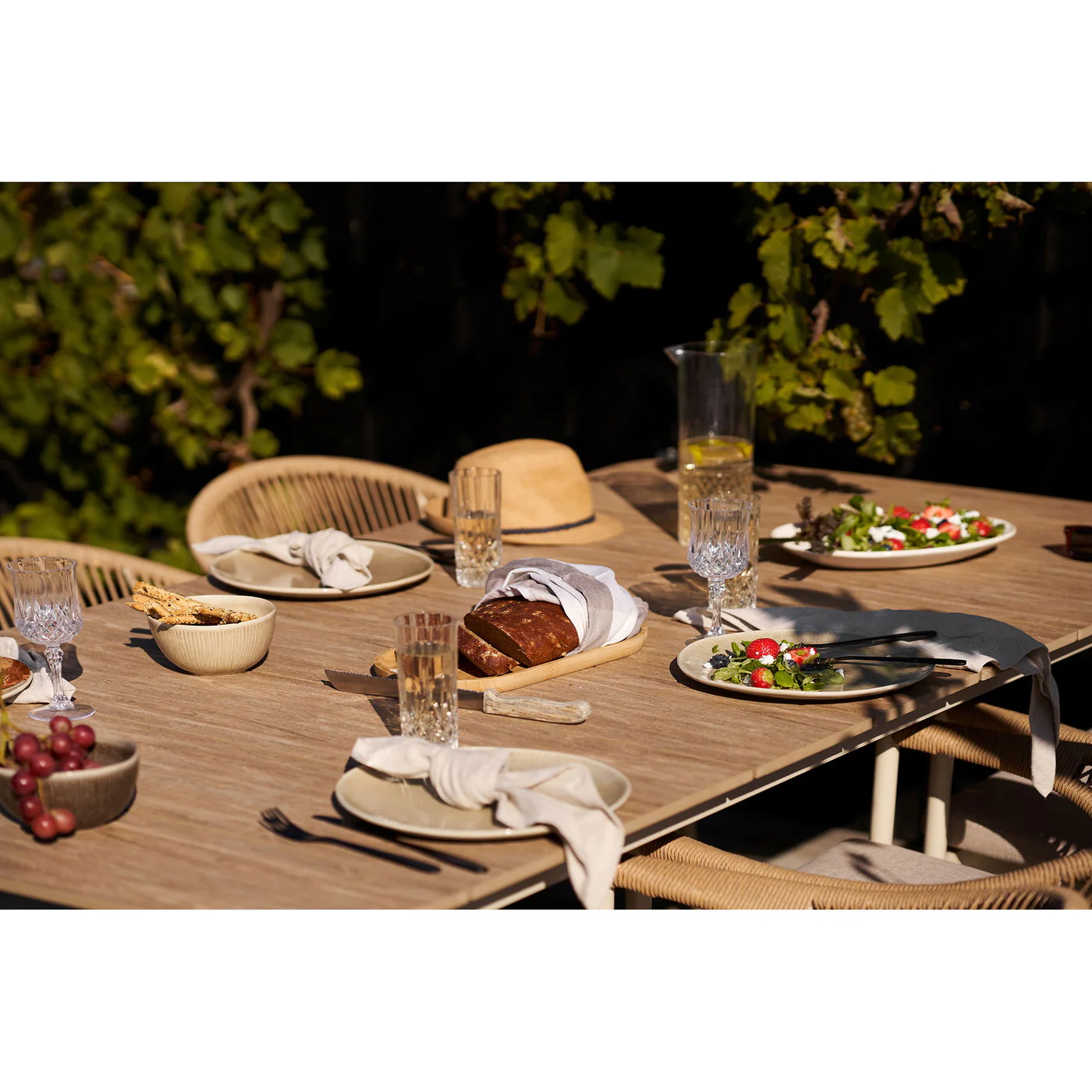 House Nordic - Tuintafel Rechthoek - Naturel - 200x100x74cm - Abela - Image 6
