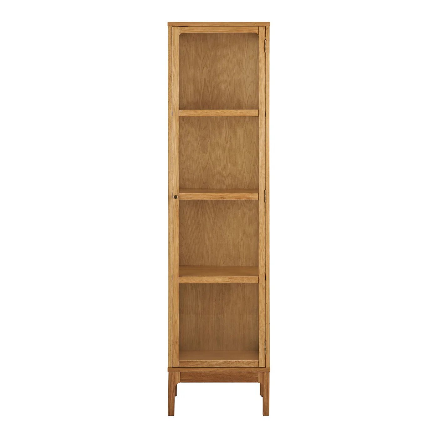 House Nordic - Vitrinekast Naturel Hout - 47x40x180cm - Zamora