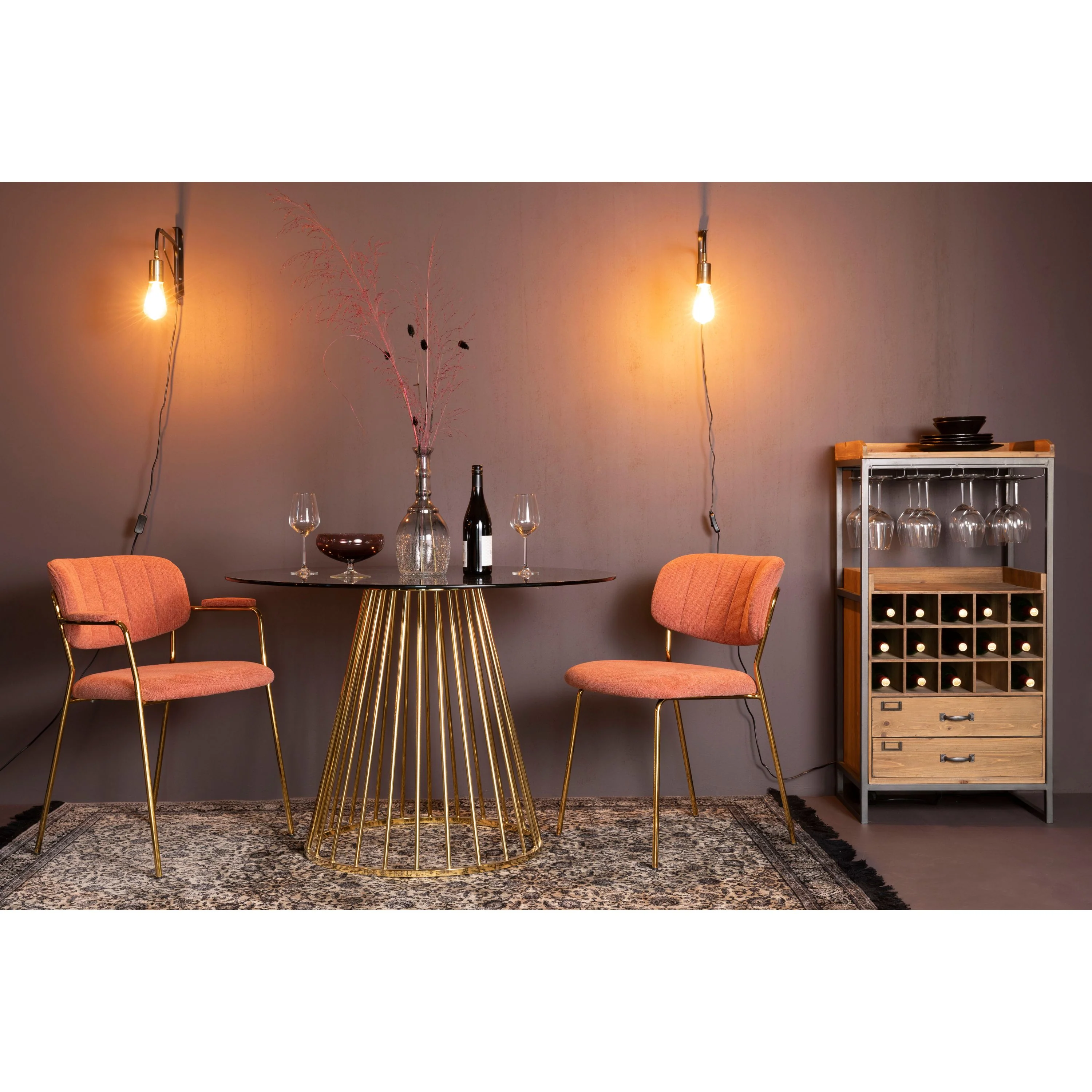 Housecraft Jolien Eetkamerstoelen Goud|Roze - Set van 2 - Image 11