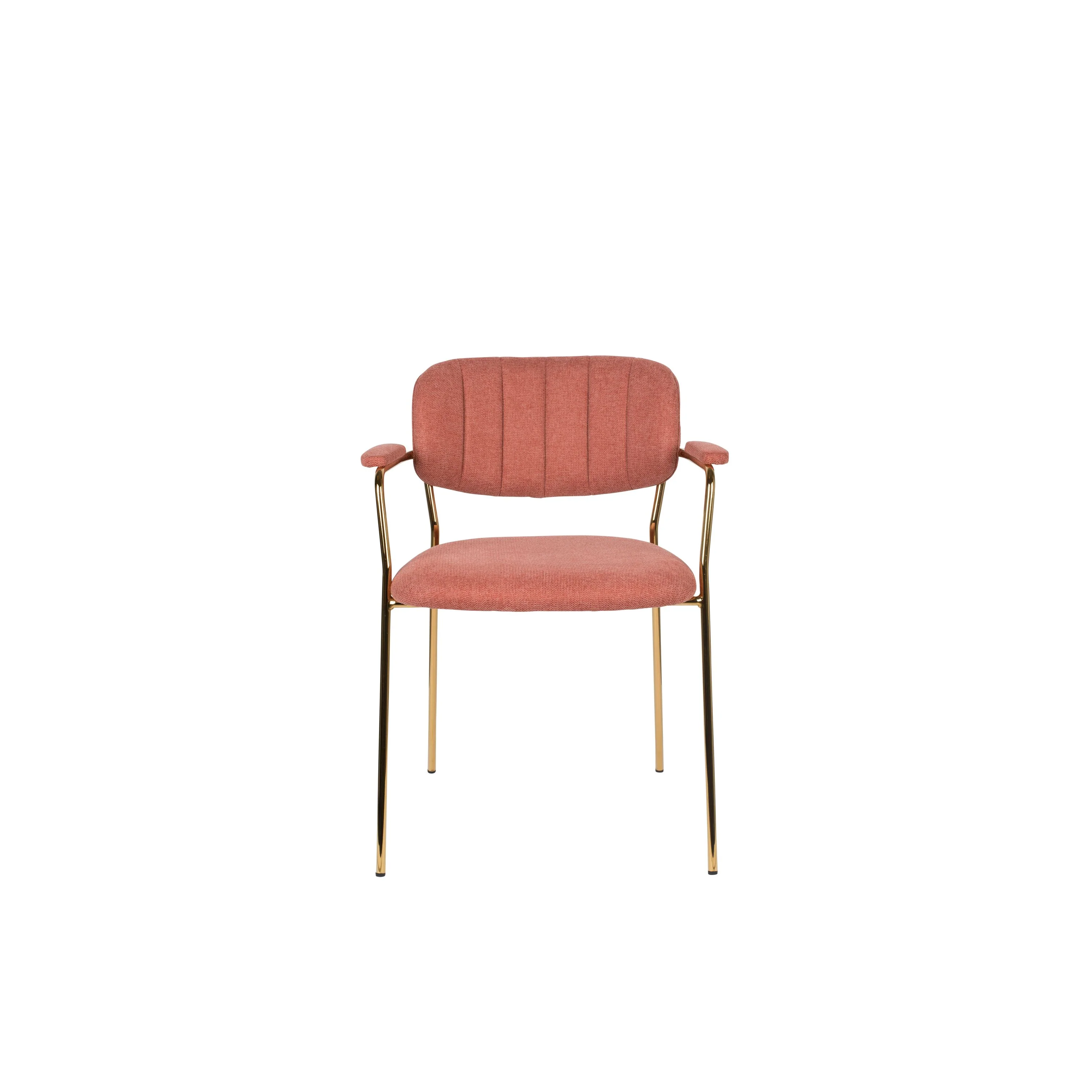 Housecraft Jolien Eetkamerstoelen Goud|Roze - Set van 2 - Image 4