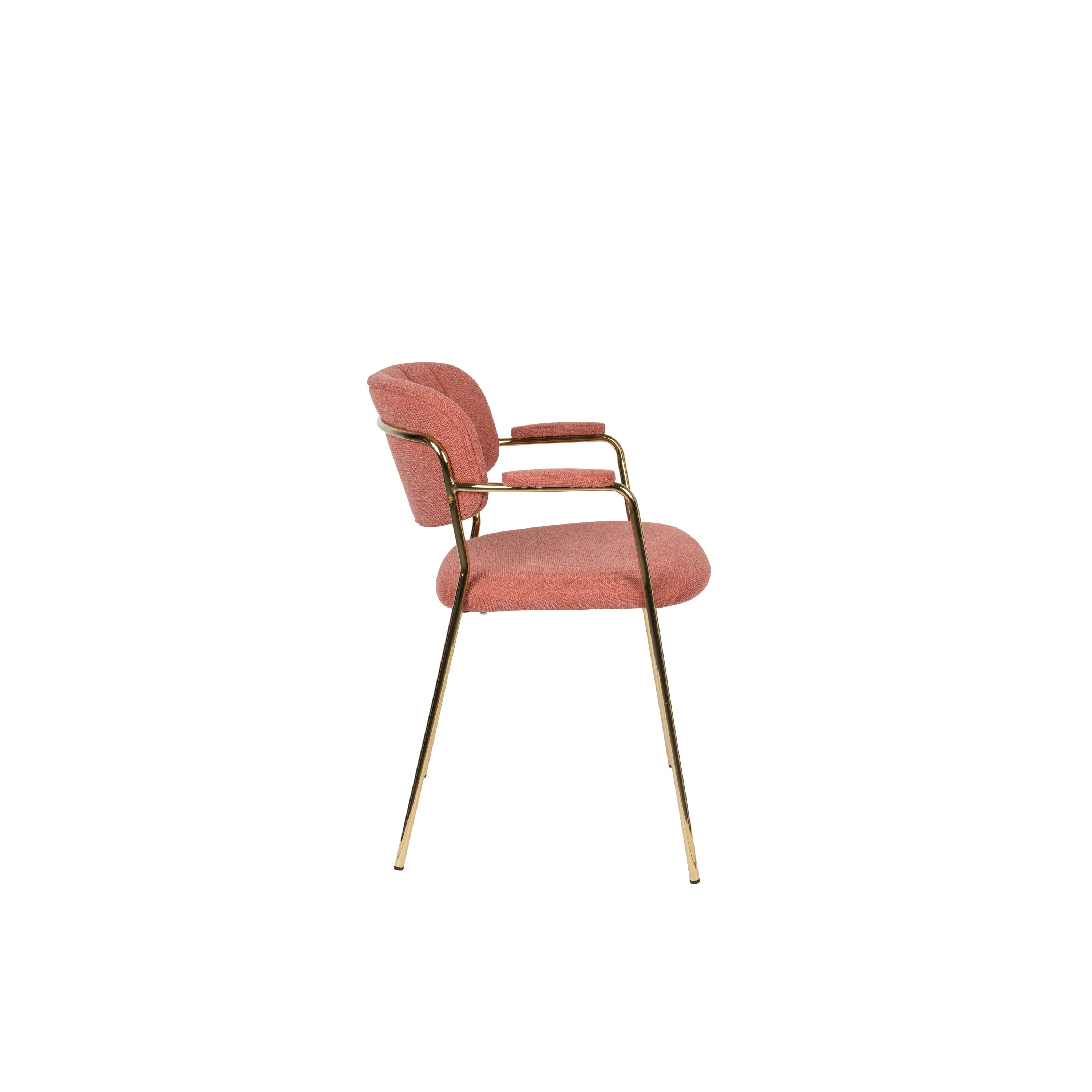 Housecraft Jolien Eetkamerstoelen Goud|Roze - Set van 2 - Image 5