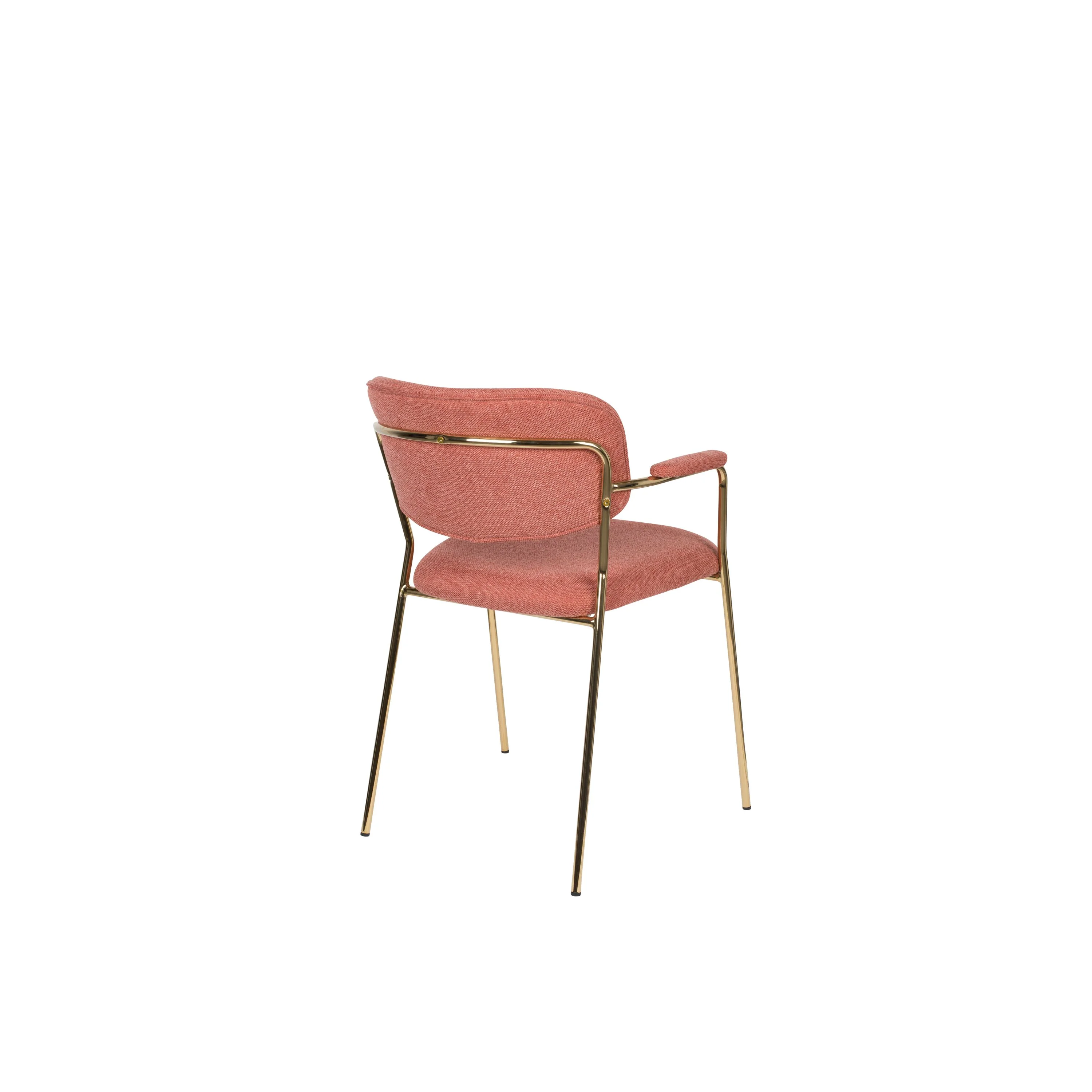 Housecraft Jolien Eetkamerstoelen Goud|Roze - Set van 2 - Image 6