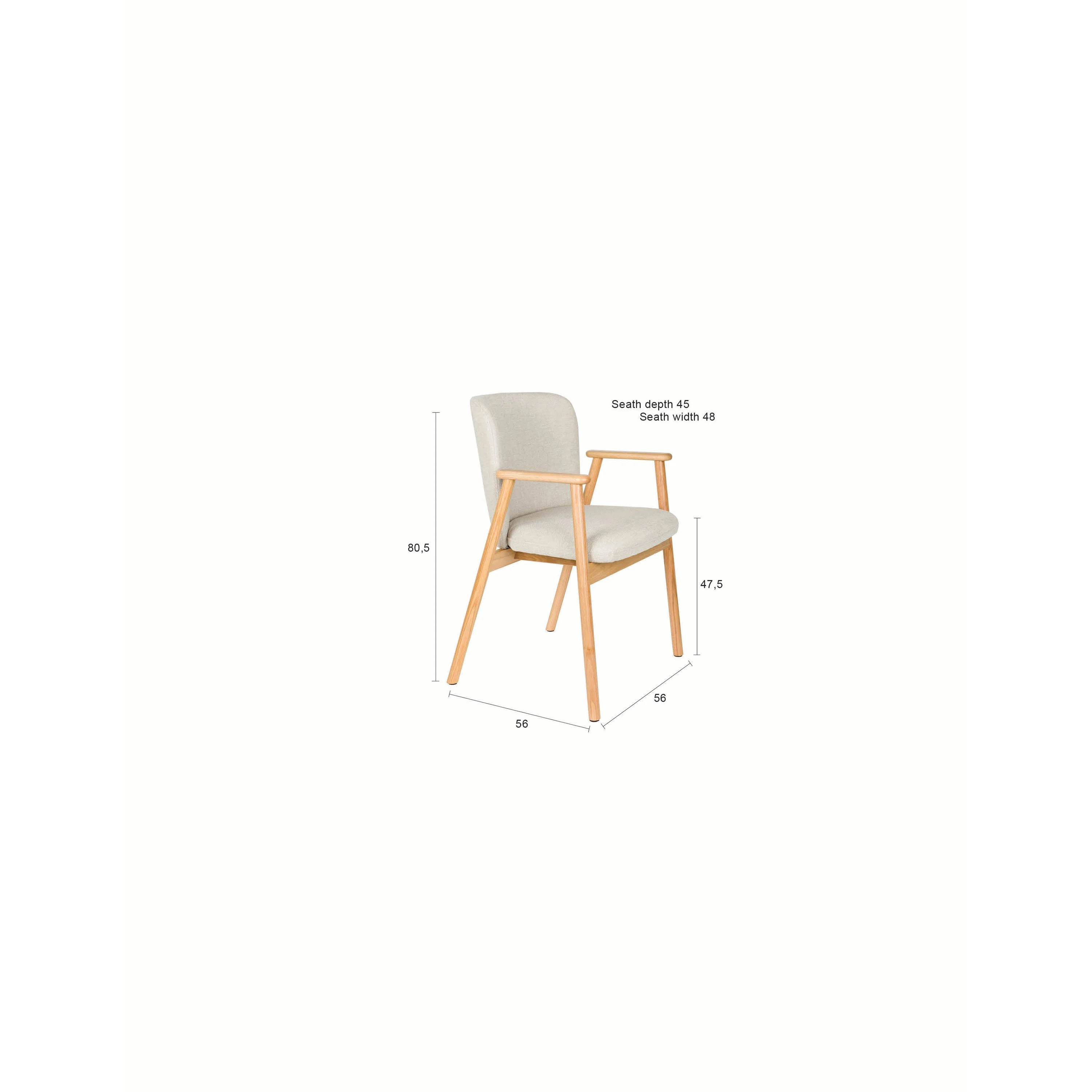 Housecraft Living Kenna Eetkamerstoelen Beige - Set van 2 - Image 12