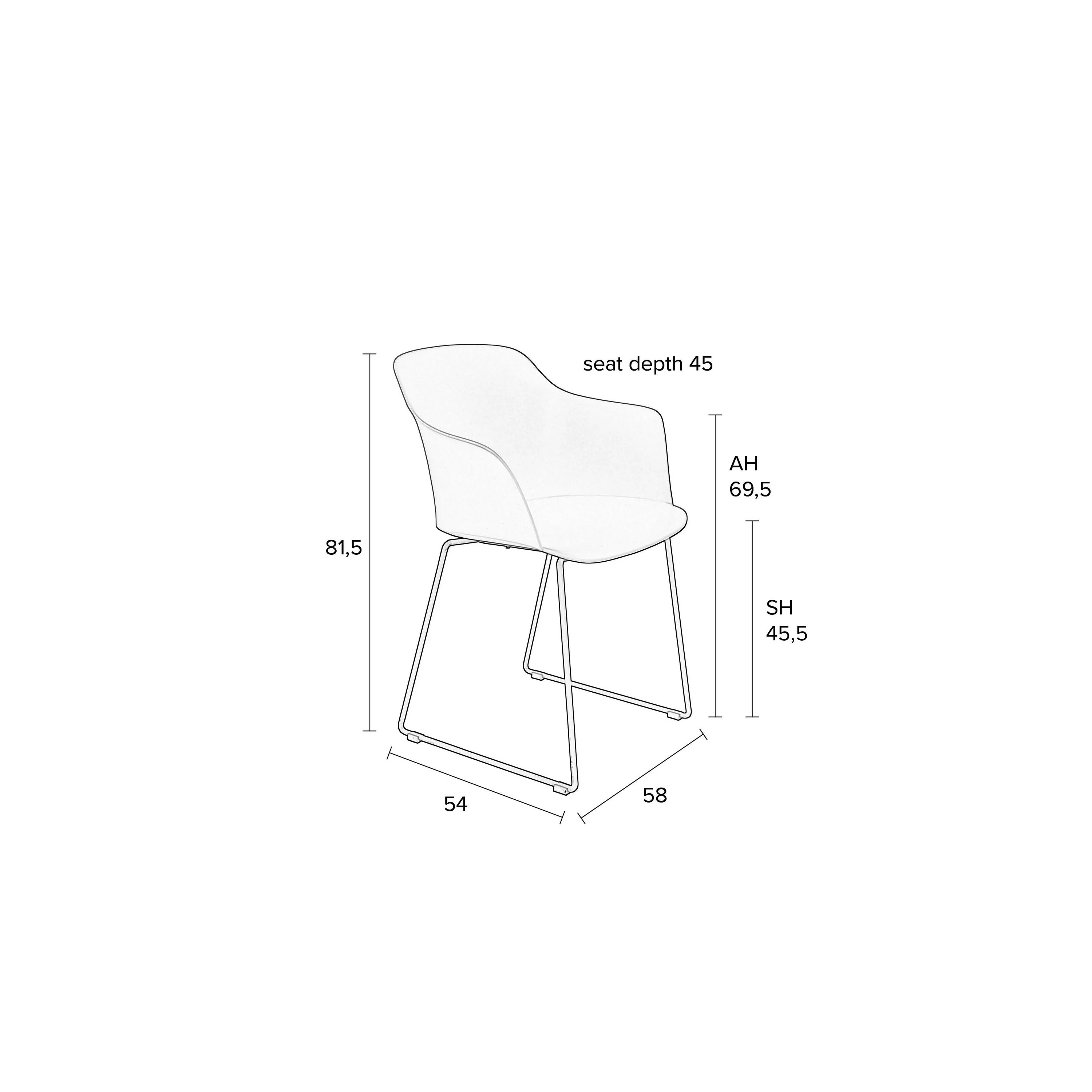 Housecraft Living Tango Eetkamerstoelen armleuning Grijs - Set van 2 - Image 12