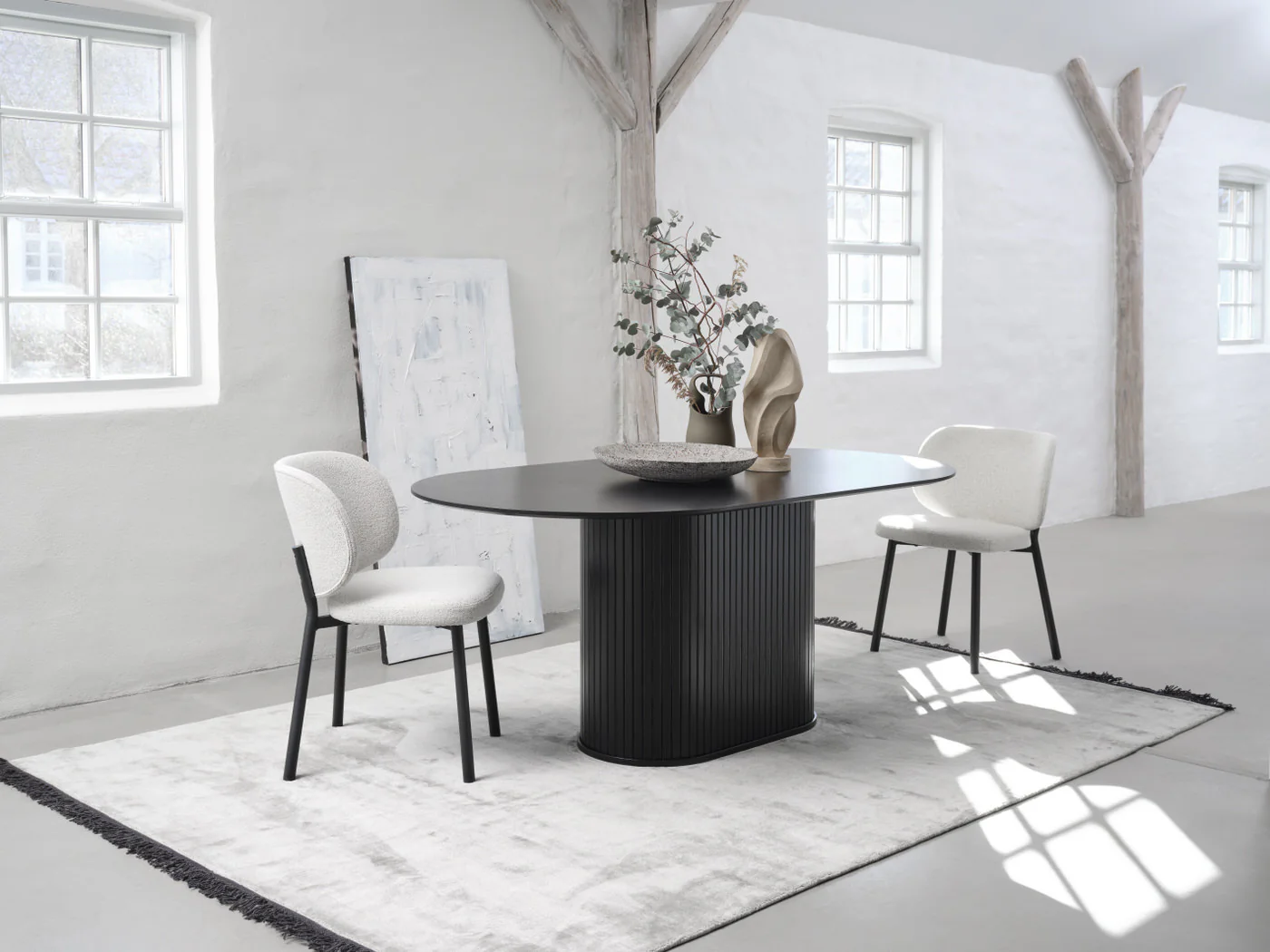 Hygge Interiors Nola 180 cm Ovale Eettafel Zwart - Image 3