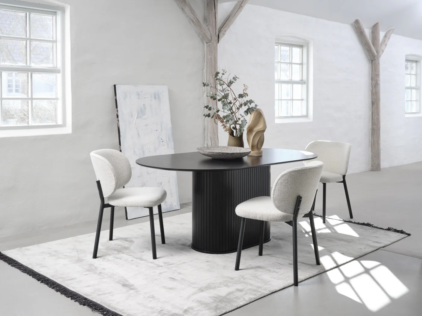Hygge Interiors Nola 180 cm Ovale Eettafel Zwart - Image 5