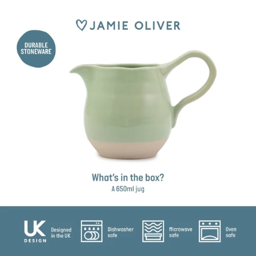 Joy Jug Kan, Waterkan, Keramiek, Groen, 0.65 L, 19 x 11 x 13 cm - Jami - Image 3