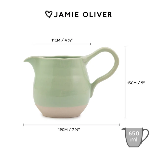 Joy Jug Kan, Waterkan, Keramiek, Groen, 0.65 L, 19 x 11 x 13 cm - Jami - Image 7