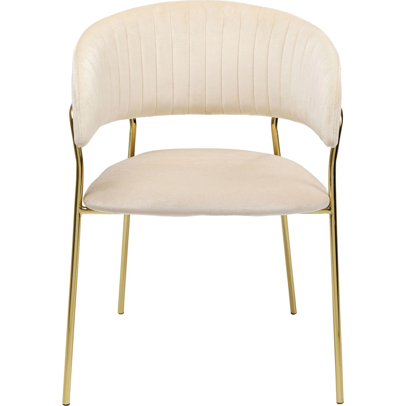 Kare Design Belle stoel armleuningen - fluweel - creme