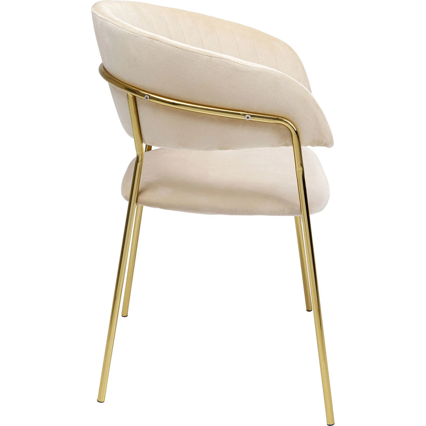 Kare Design Belle stoel armleuningen - fluweel - creme - Image 2