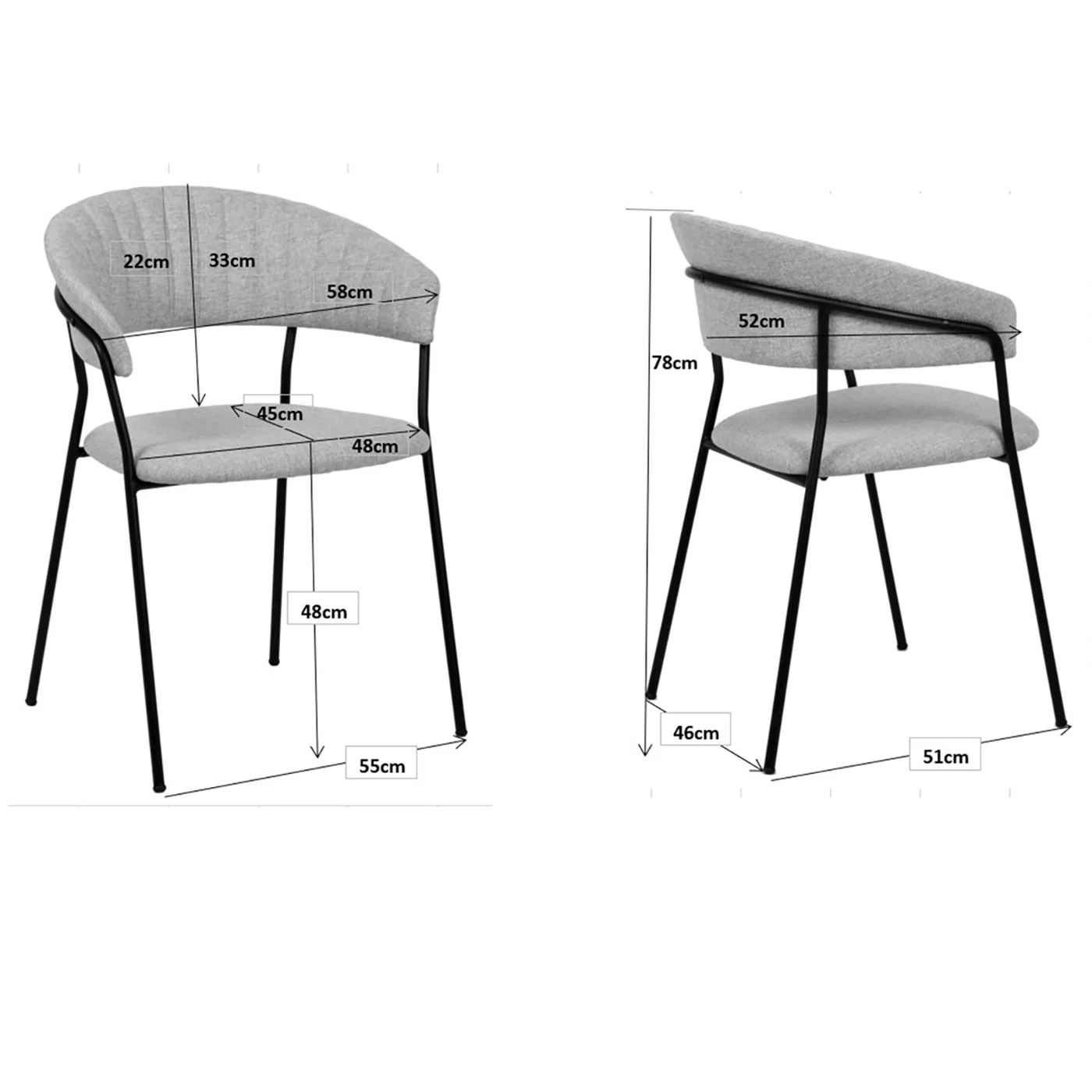 Kare Design Belle stoel armleuningen - fluweel - creme - Image 5
