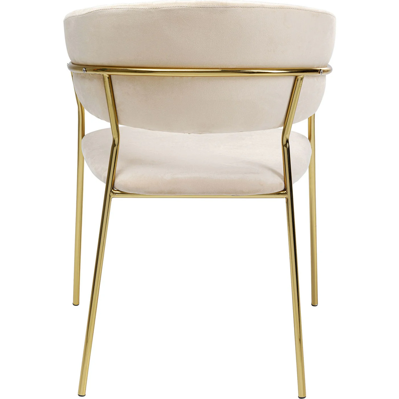 Kare Design Belle stoel armleuningen - fluweel - creme - Image 6