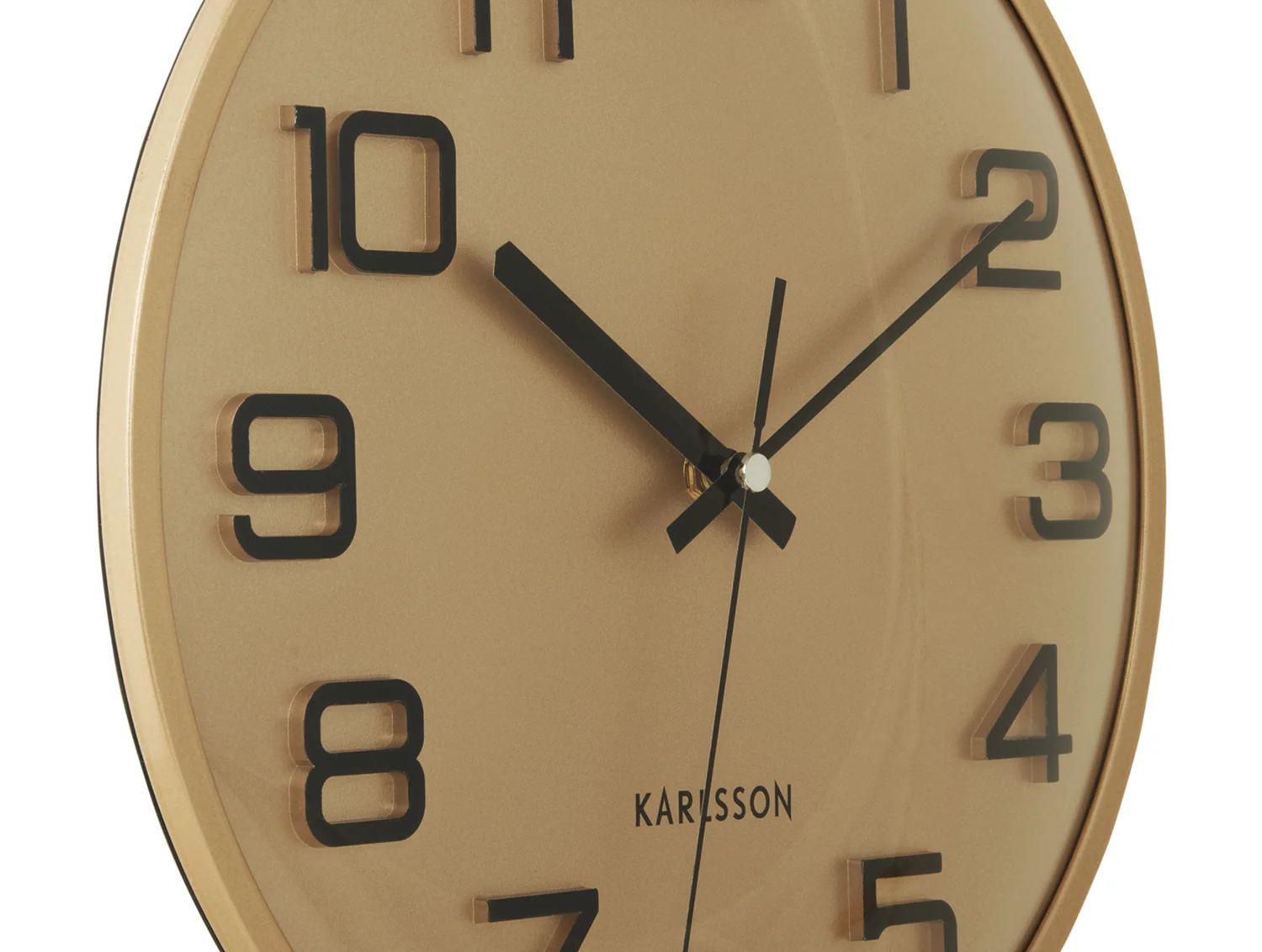 Karlsson - Wandklok 3D Numbers - Goud geschilderd- Ø30,5cm - Image 4