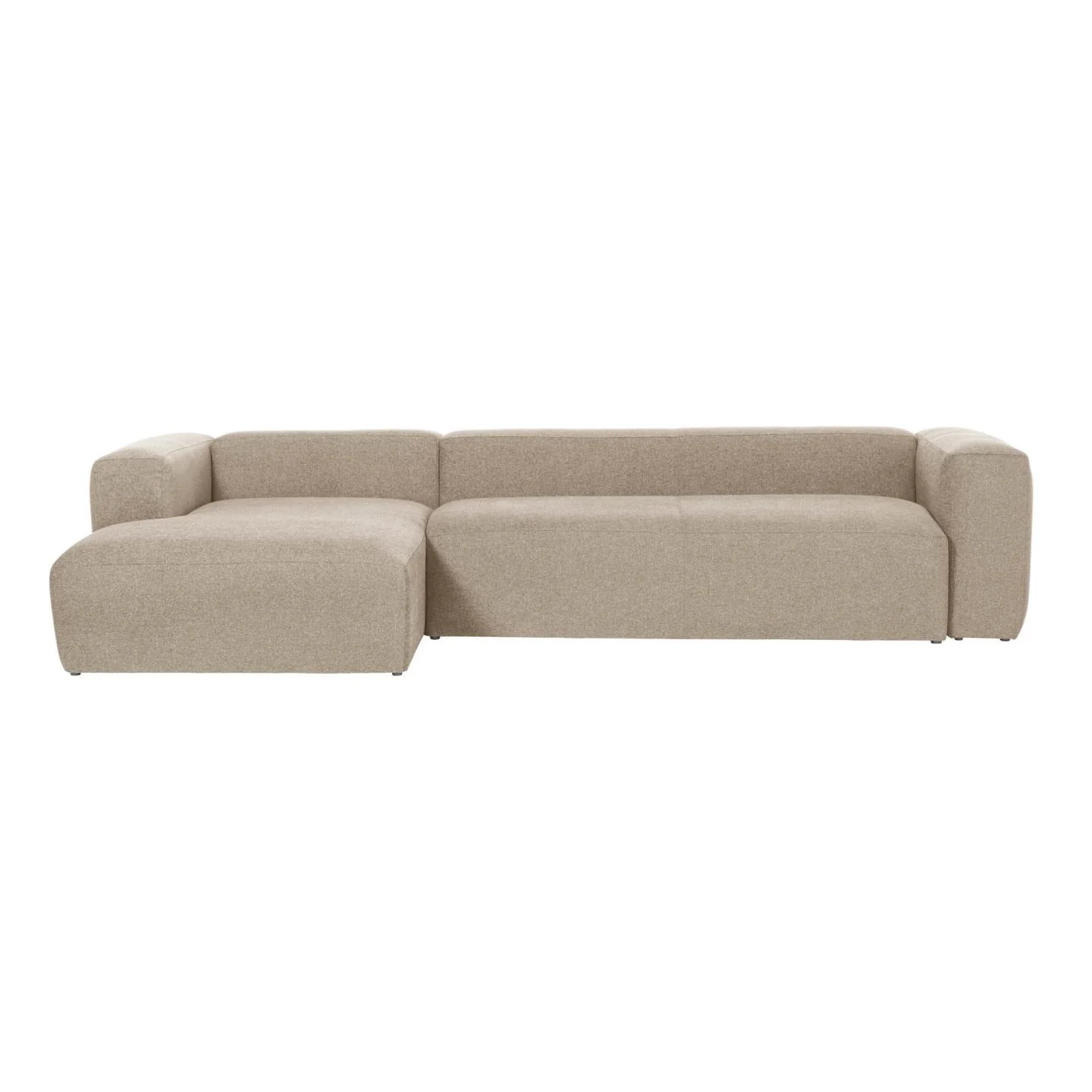 Kave Home - 4-zitsbank Blok beige met chaise longue links 330 cm - Image 3