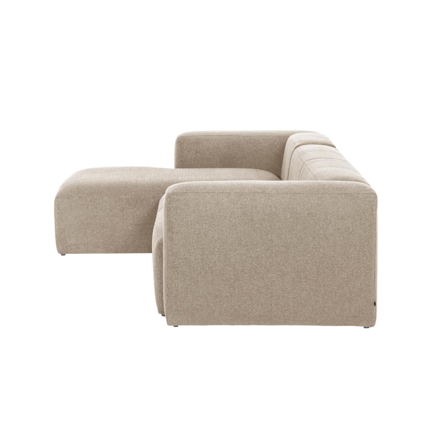 Kave Home - 4-zitsbank Blok beige met chaise longue links 330 cm - Image 4