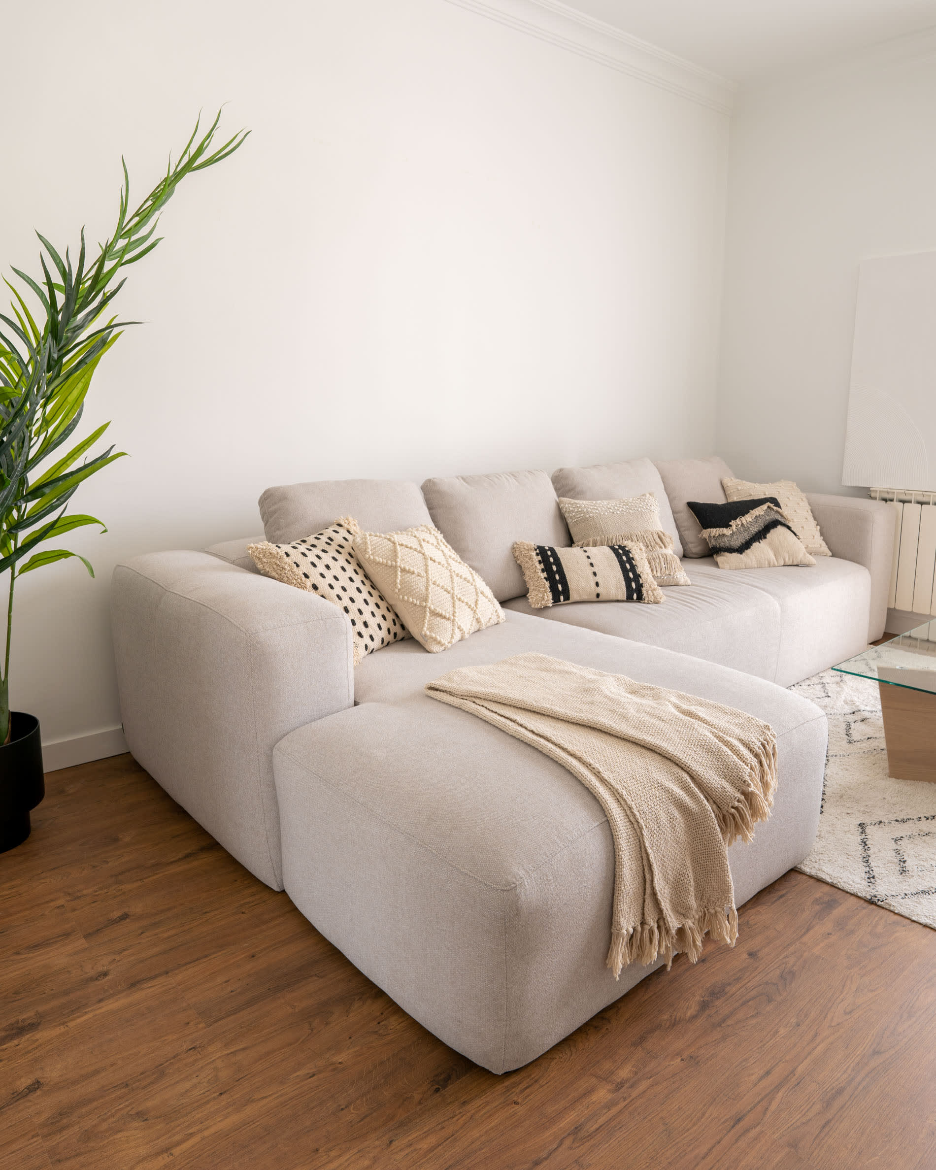 Kave Home - 4-zitsbank Blok beige met chaise longue links 330 cm - Image 9