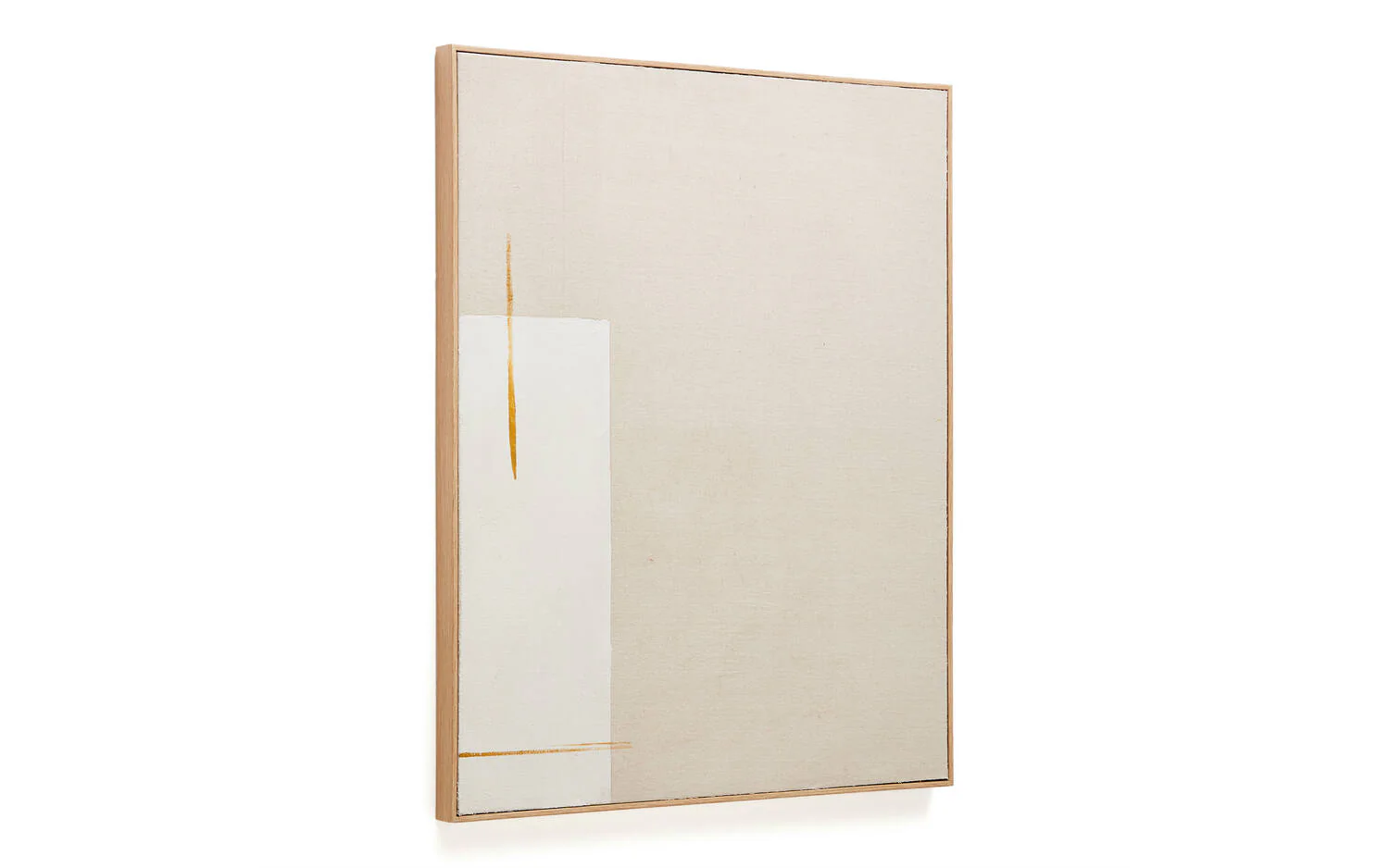 Kave Home - Abstract schilderij op linnen Salin met beige verticale - Image 2