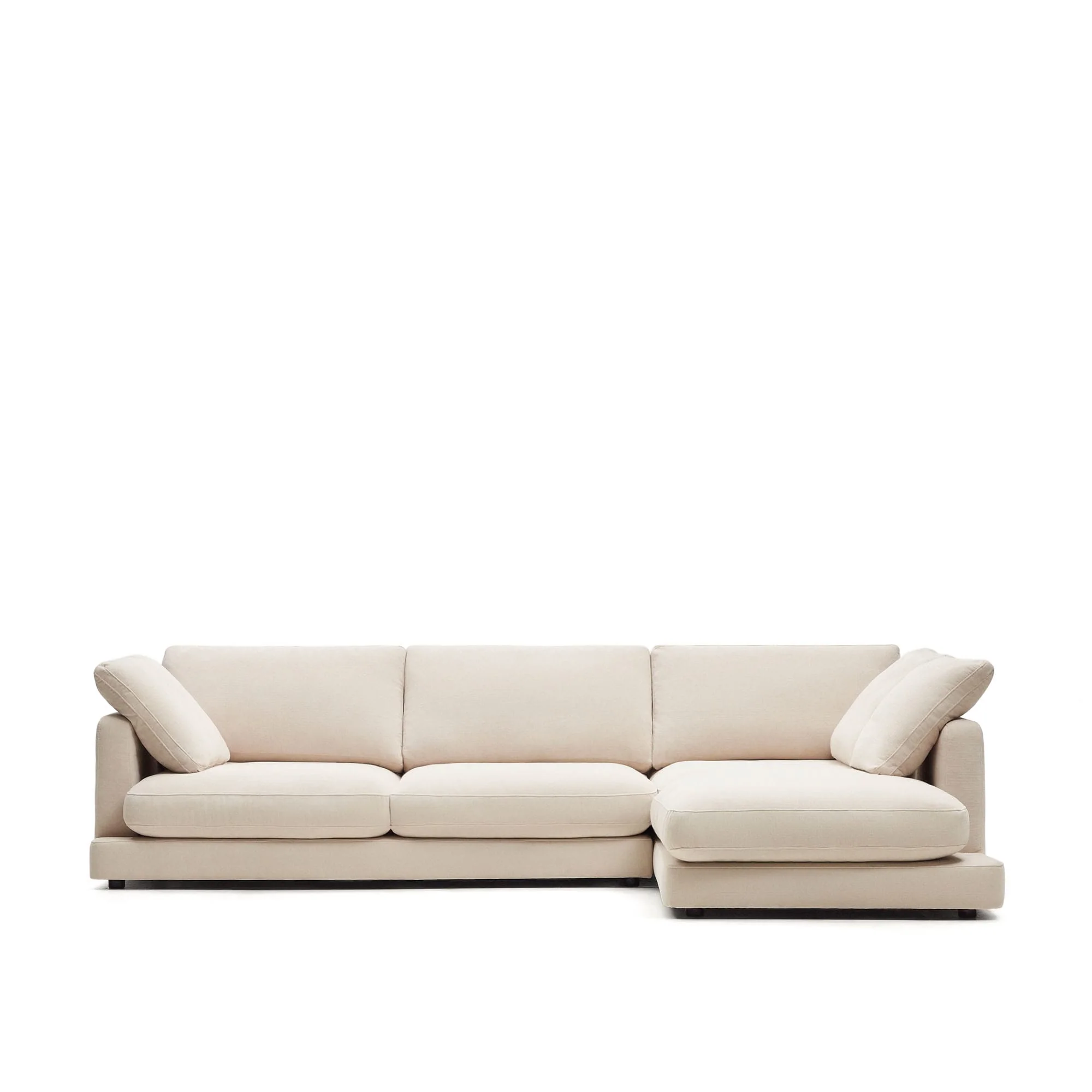 Kave Home Gala 4-zitsbank met Chaise Longue Rechts - Beige