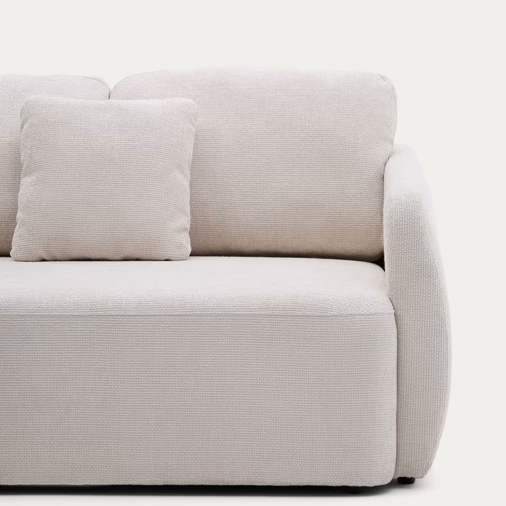 Kave Home Laira 3-zitsslaapbank met Chaise Longue Links - Beige - Image 5