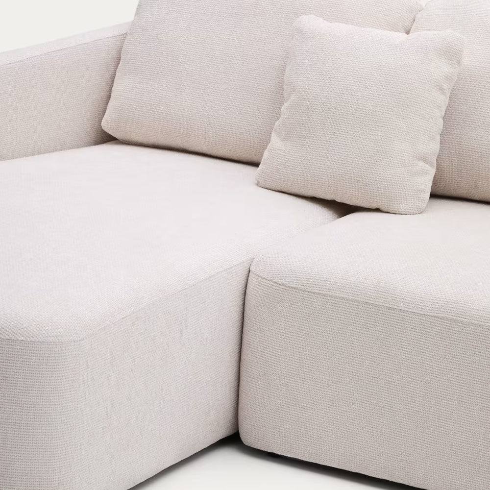 Kave Home Laira 3-zitsslaapbank met Chaise Longue Links - Beige - Image 6
